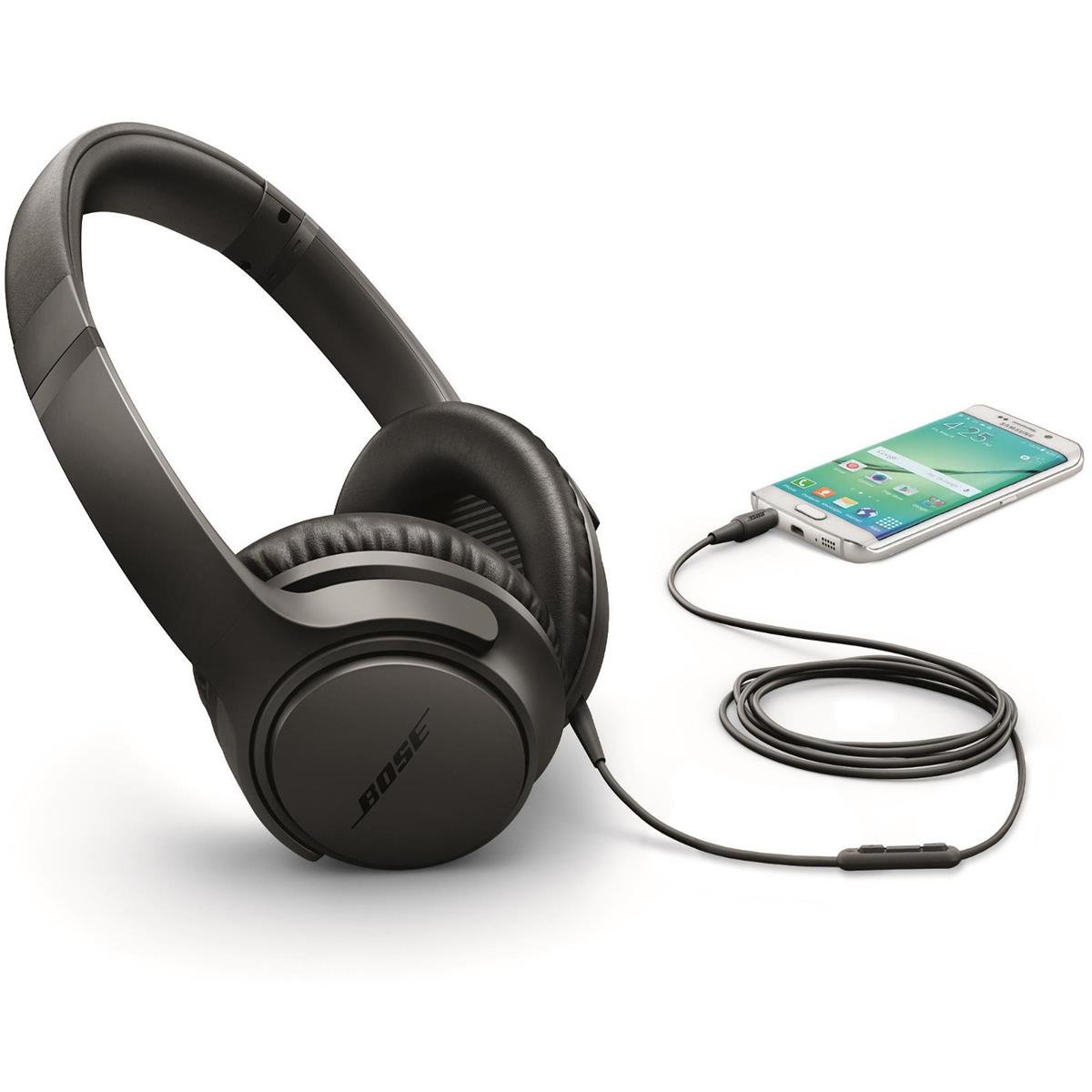 Bose SoundTrue Around-Ear Headphones II - Wireless Bluetooth Headset for Samsung & Android Devices, Noise Cancelling Over-Ear Headphones with Mic (Charcoal) - Perfect for Travel, Work & Music Lovers