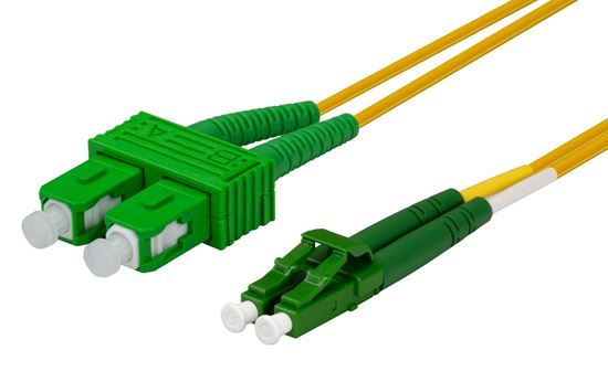 0.5M 9u LC APC to SC APC Duplex Single Mode G657A1 Bend Insensitive Fiber Patch Cable - High Speed Data Transfer for Telecom, Data Centers, and Home Networking