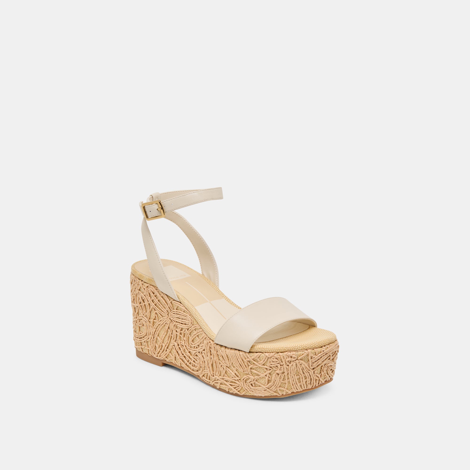 TALISA Women's Ivory Leather Wedge Sandals - Comfortable Casual & Dressy Shoes for Summer, Beach, and Outdoor Wear
