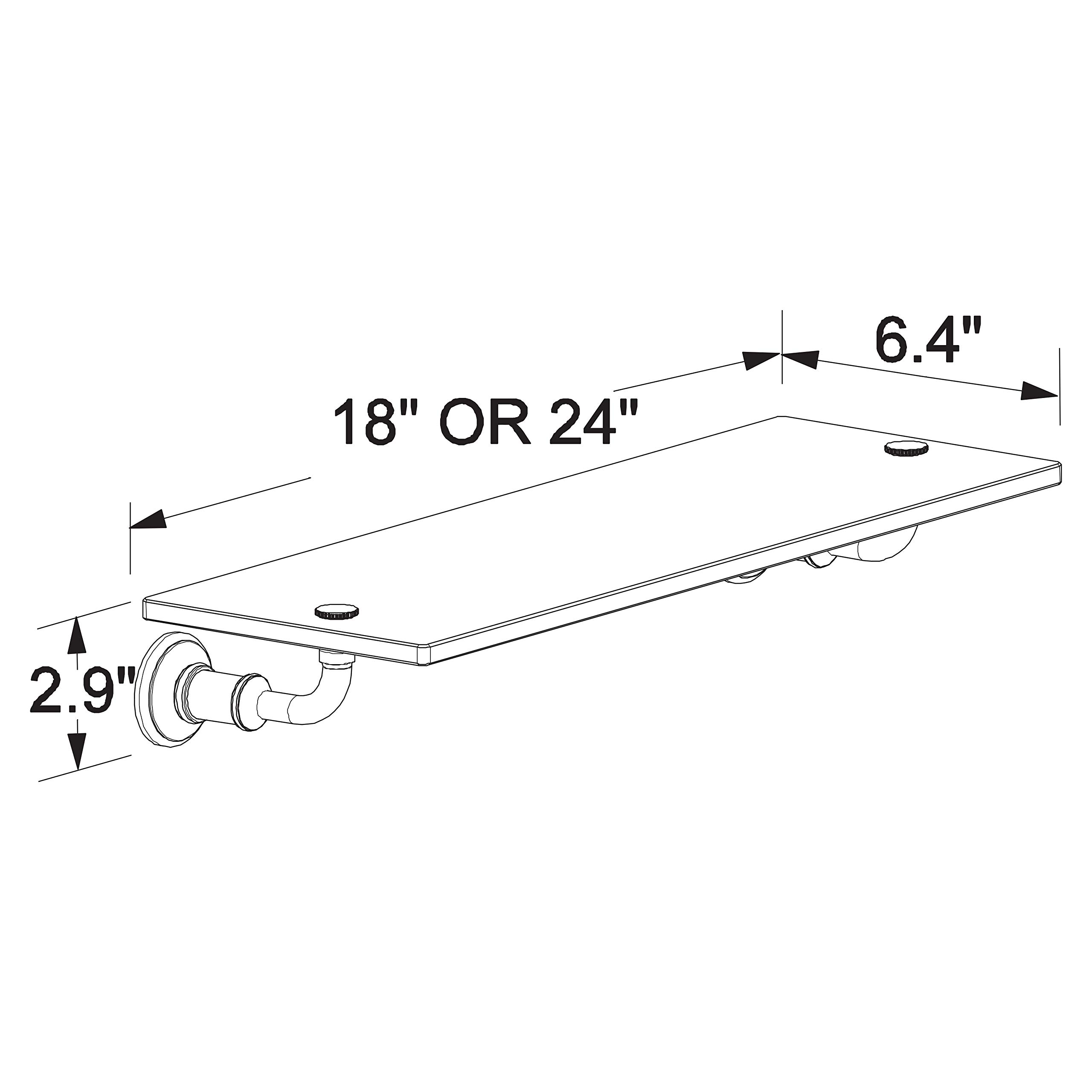 4534T-18/SN 18-Inch Columnar Shelf in Satin Nickel Finish - Perfect for Kitchen, Bathroom, or Office Storage & Organization