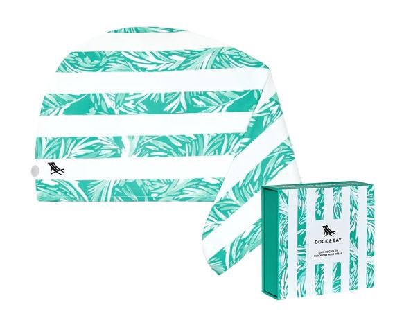 Dock & Bay Quick Dry Hair Towel Wrap - Super Absorbent Microfiber Hair Turban for Women & Men - Perfect for Post Shower, Swimming, Gym & Travel