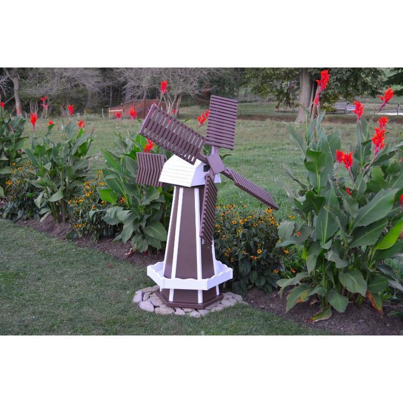 Dutch Windmill Outdoor Decor - Pressure Treated Wooden Garden Ornament for Yard, Patio & Lawn Decoration | Rustic Farmhouse Style Windmill for Backyard Landscape & Farm Theme Decor