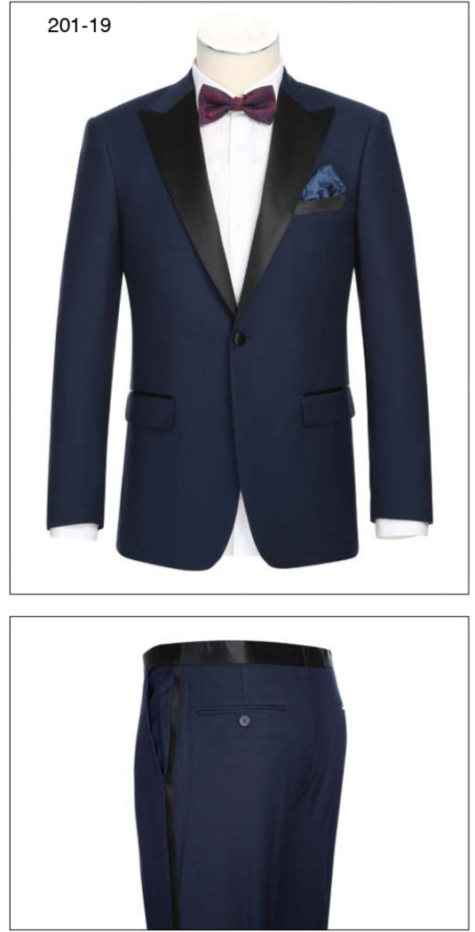 Alessandro Vitello by Renoir New Slim Fit Tuxedo 2019 | Modern Formal Suit for Weddings, Prom & Black Tie Events