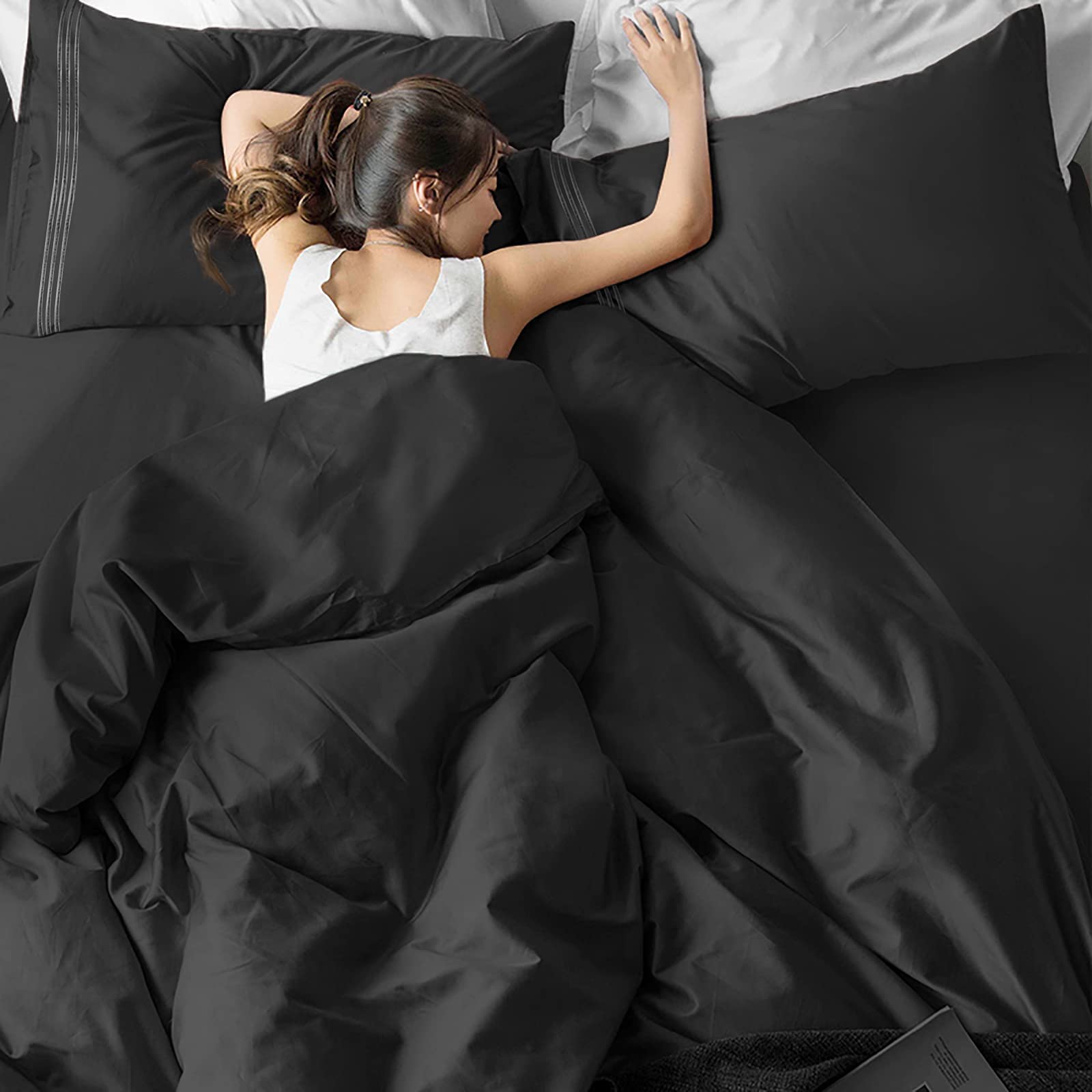 EaseHome Queen Size Bed Sheet Set - Ultra Soft Luxury Brushed Microfiber Bedding with 18