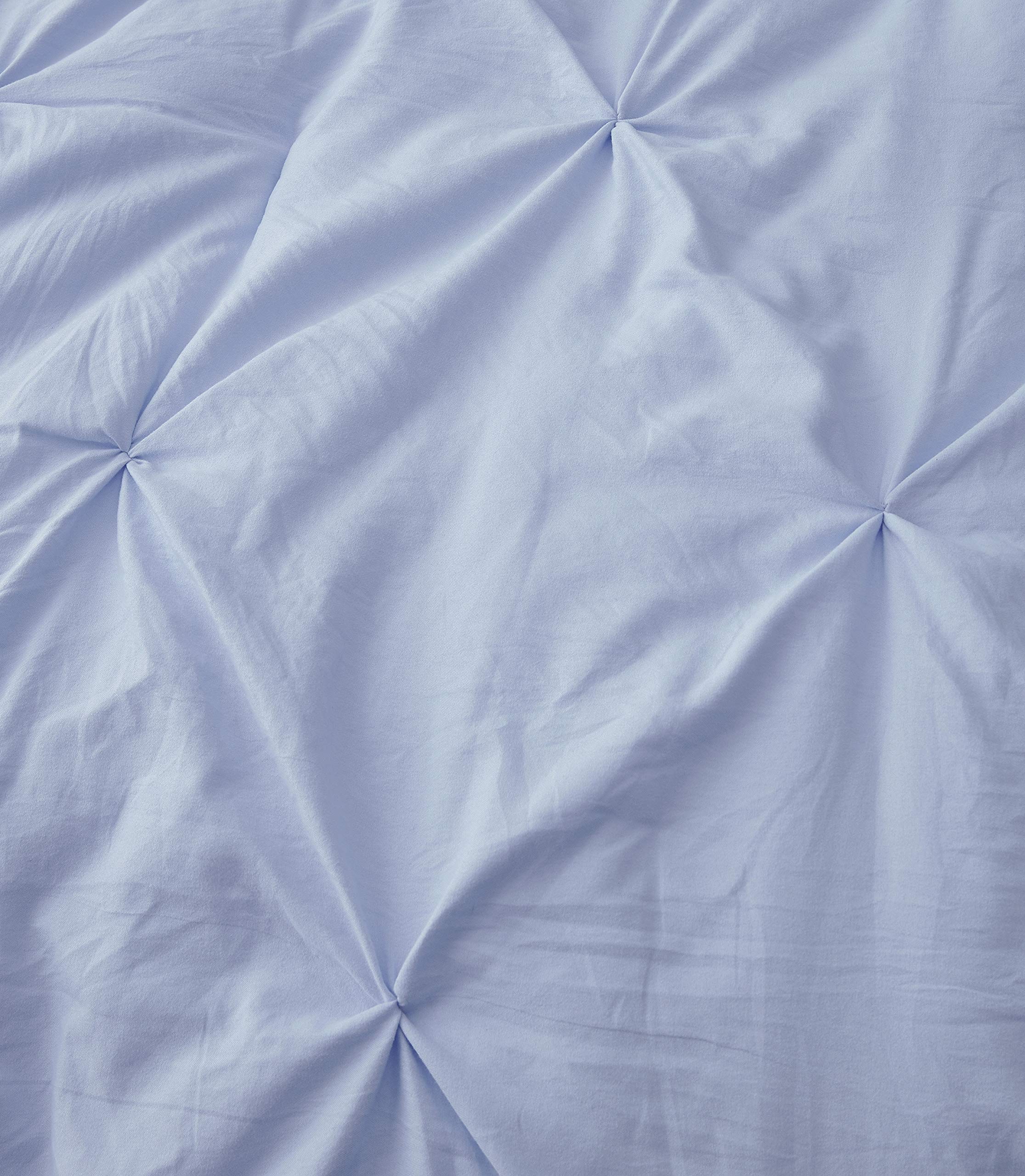 Premium Soft Cotton Comforter Set - All Season Goose Down Alternative Pinch Pleat Duvet Insert | 500 GSM Fill Power | Ultra Soft 3-Piece Bedding Set for Twin/Twin XL | Light Blue | Perfect for Cozy Bedrooms & Guest Rooms