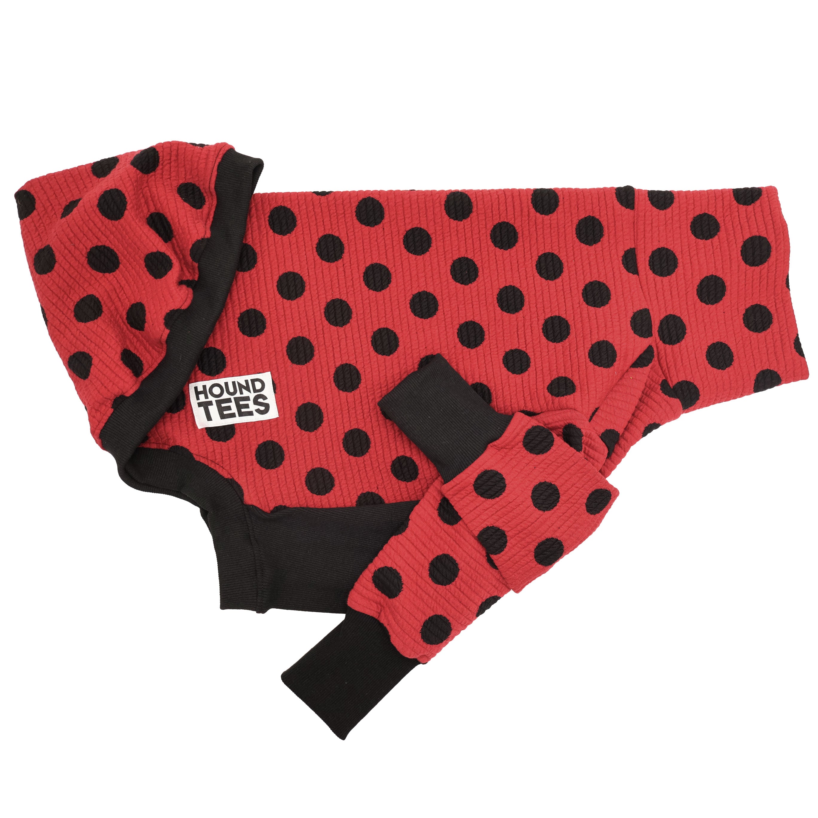 Ladybug Whippet Quilted Dog Sweater - Warm & Stylish Winter Coat for Small Dogs - Perfect for Outdoor Walks & Indoor Lounging