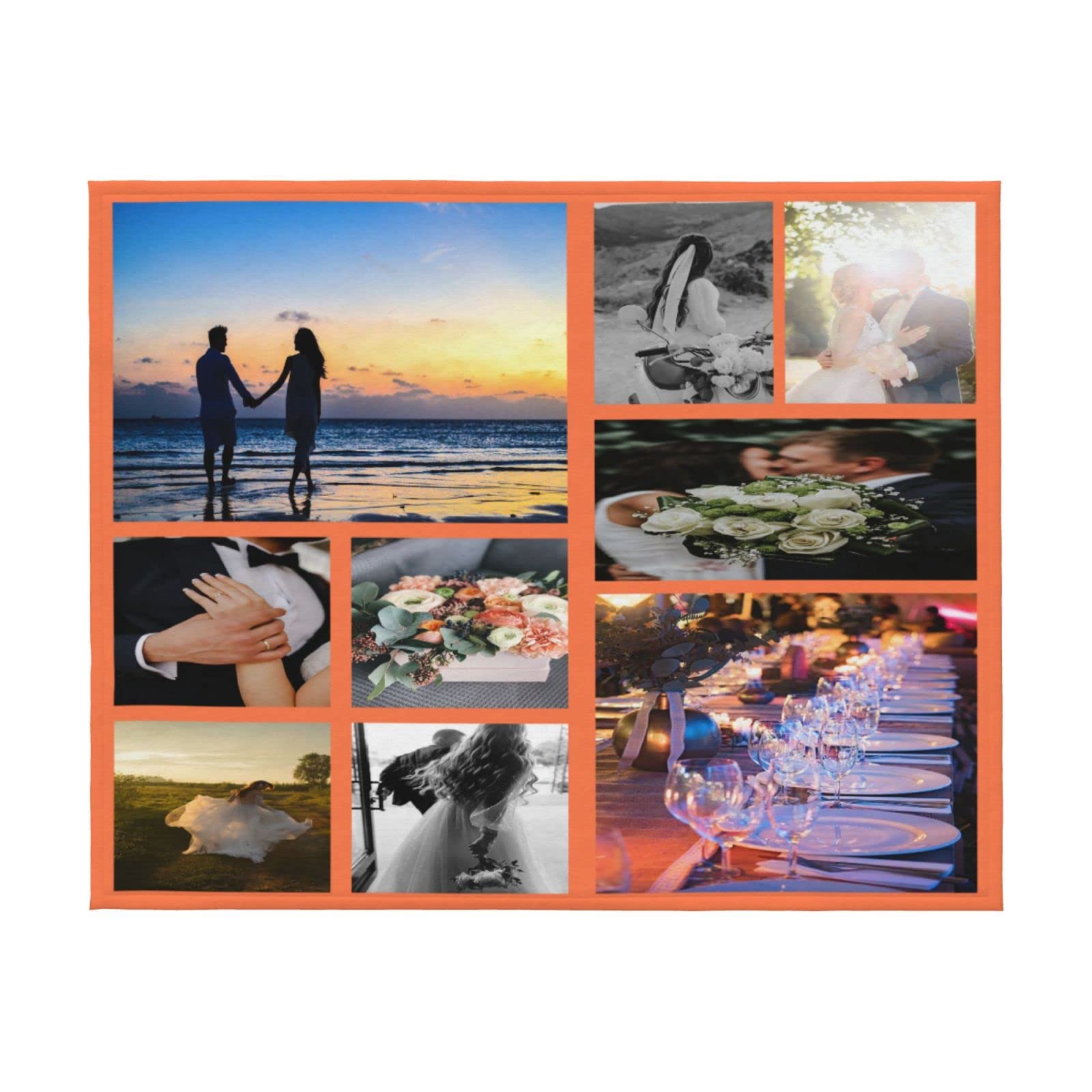 **Custom Photo Blankets & Throws - Personalized with Your Own Pictures - Unique Wedding Gifts for Couples - Perfect for Anniversaries, Home Decor & Cozy Nights**