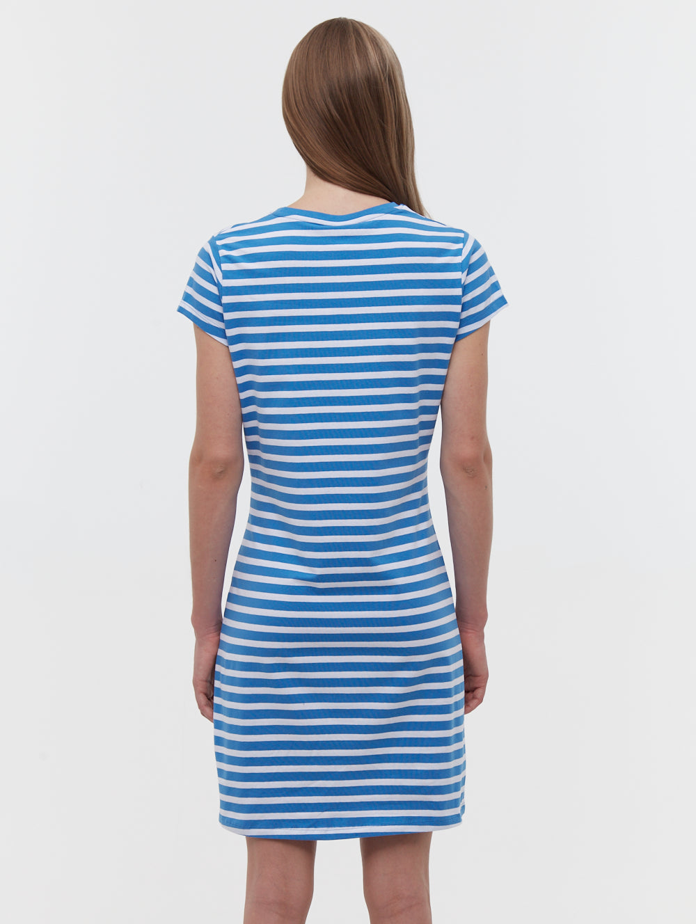 Mabelle Women's Striped T-Shirt Midi Dress - Casual Summer Flowy A-Line Dress for Beach, Vacation & Everyday Wear