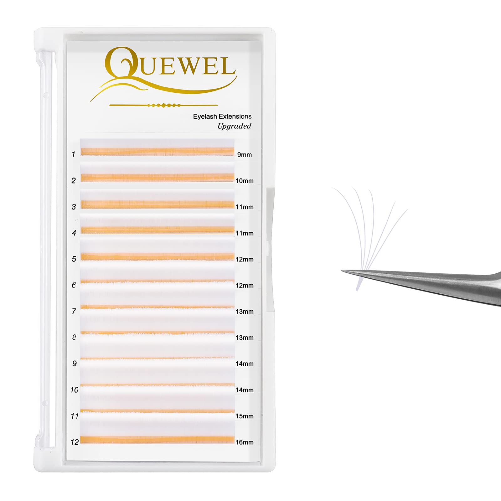 Premium White 3D-5D-20D Volume Eyelash Extensions | 0.07 C Curl 9-16mm Mixed Length | Easy Fan Self-Blooming Lashes for Dramatic Eye Makeup | Perfect for Weddings, Parties & Professional Lash Artists