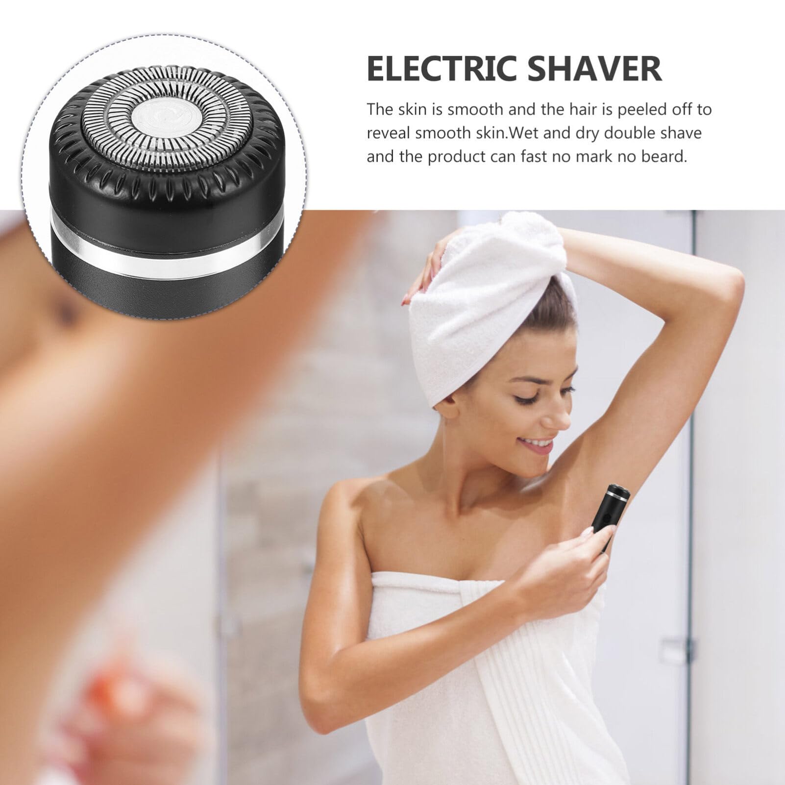 POPETPOP Electric Beard Trimmer for Men & Women - Rechargeable USB Shaver with Waterproof Design, Smooth Cutting Blades, Compact & Portable - Perfect for Travel, Home & Gym Use