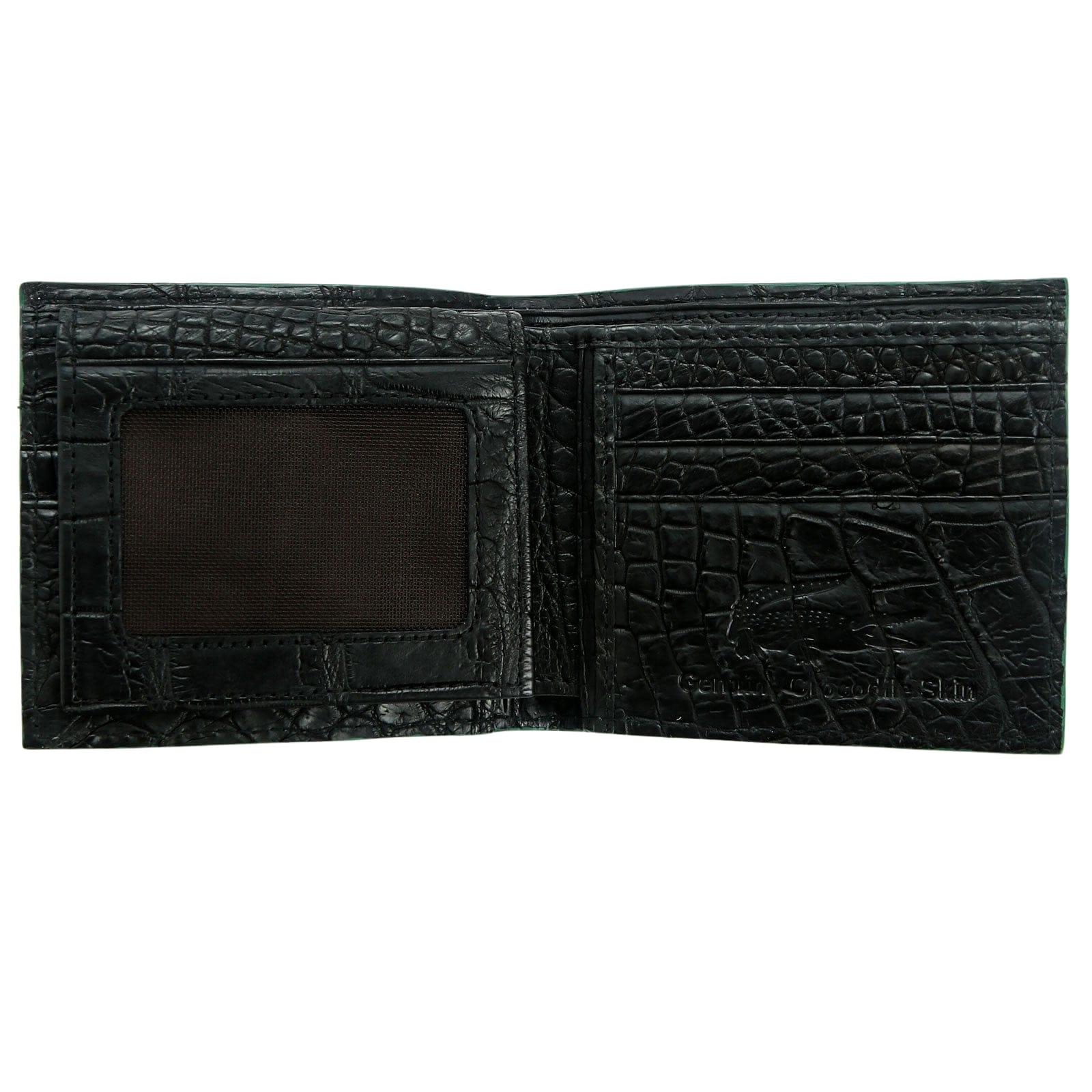 Premium Genuine Crocodile Leather Men's Wallet - Slim RFID Blocking Bifold Wallet for Business & Travel - Luxury Gift for Him