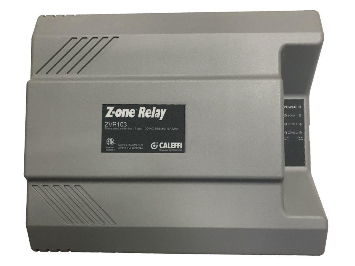 Caleffi ZVR103 Z-one Relay for 3 Zone Heating Systems - High Efficiency HVAC Control Valve for Home & Commercial Use