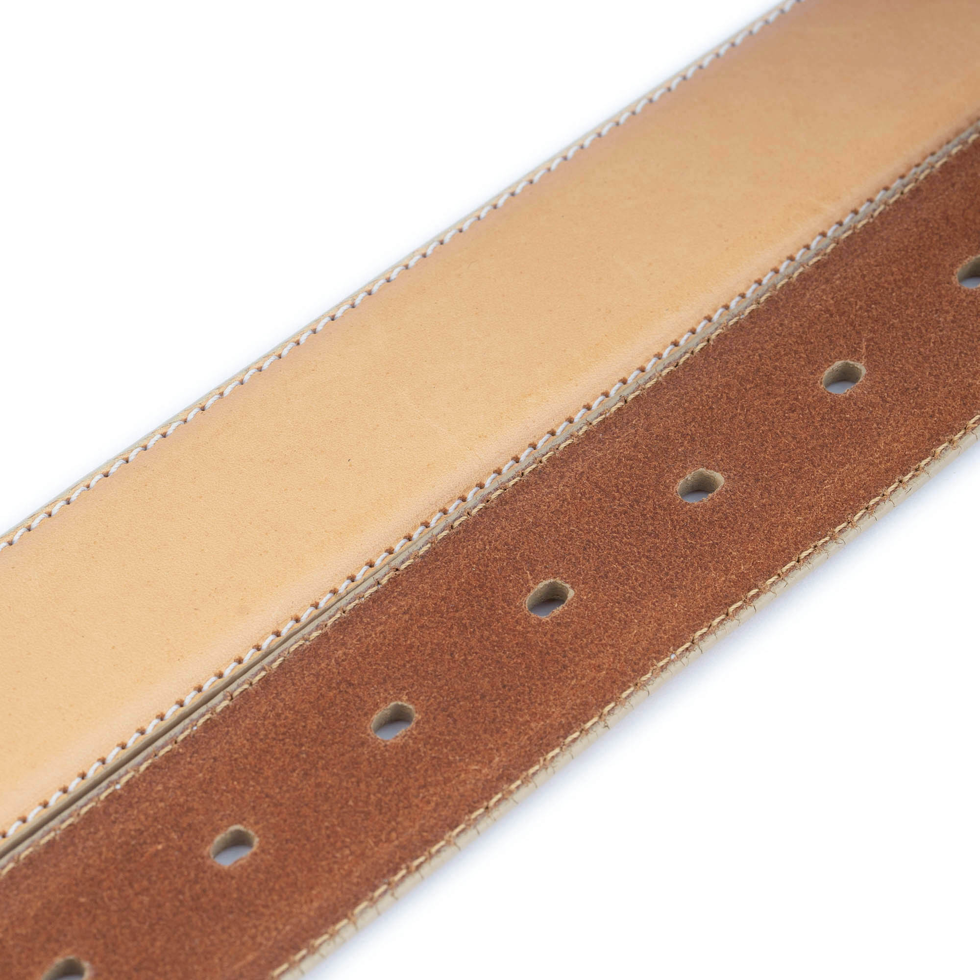 Beige Genuine Leather Belt Strap for Men - Premium Replacement for Montblanc Buckles | Perfect for Business Attire, Formal Wear & Office Fashion