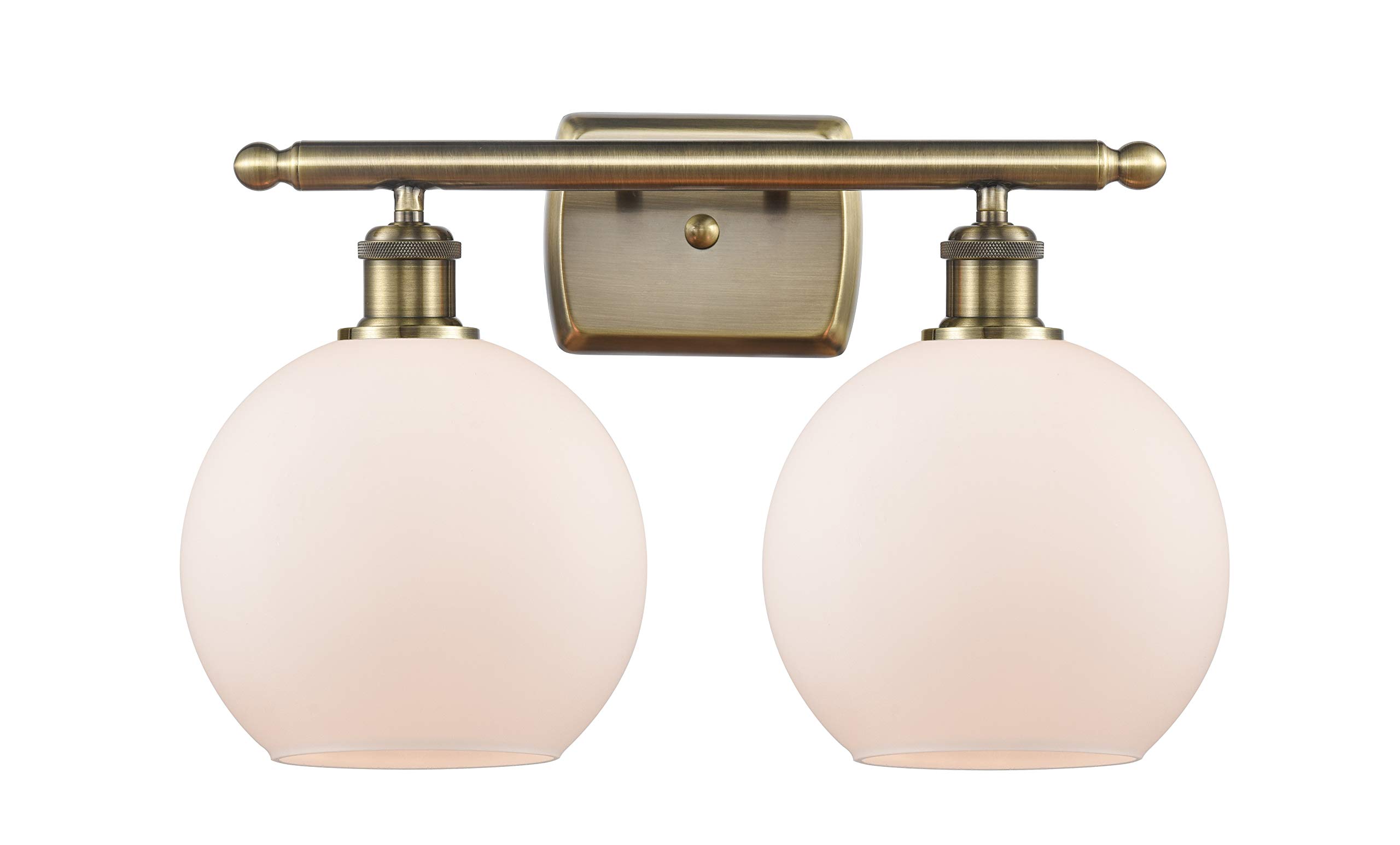 Innovations 516-2W-AB-G121 Modern Two-Light Bathroom Vanity Light Fixture - Ballston Collection - Perfect for Bathroom, Powder Room, and Master Suite Lighting