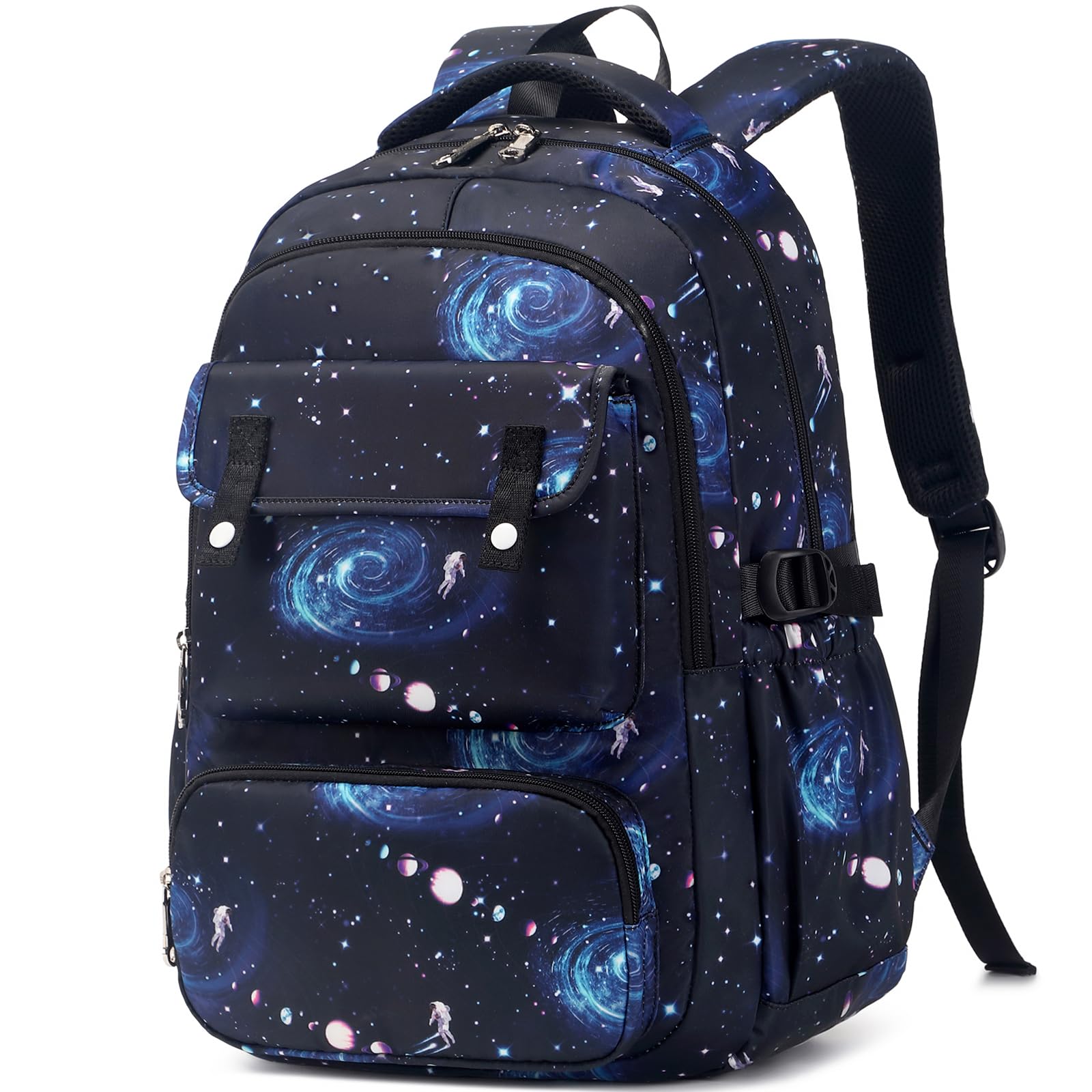 Galaxy Print School Backpack for Boys with Lunch Box - Lightweight Water Resistant Kids Backpack for Elementary & Middle School - Perfect for Daily Use, School Trips & Outdoor Adventures
