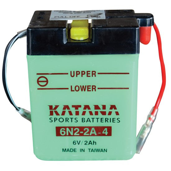 6V 2Ah 6N2 2A4 Rechargeable Sealed Lead Acid Battery for Katana Motorcycle - Powers Scooters, ATVs, Electric Toys & Backup Systems