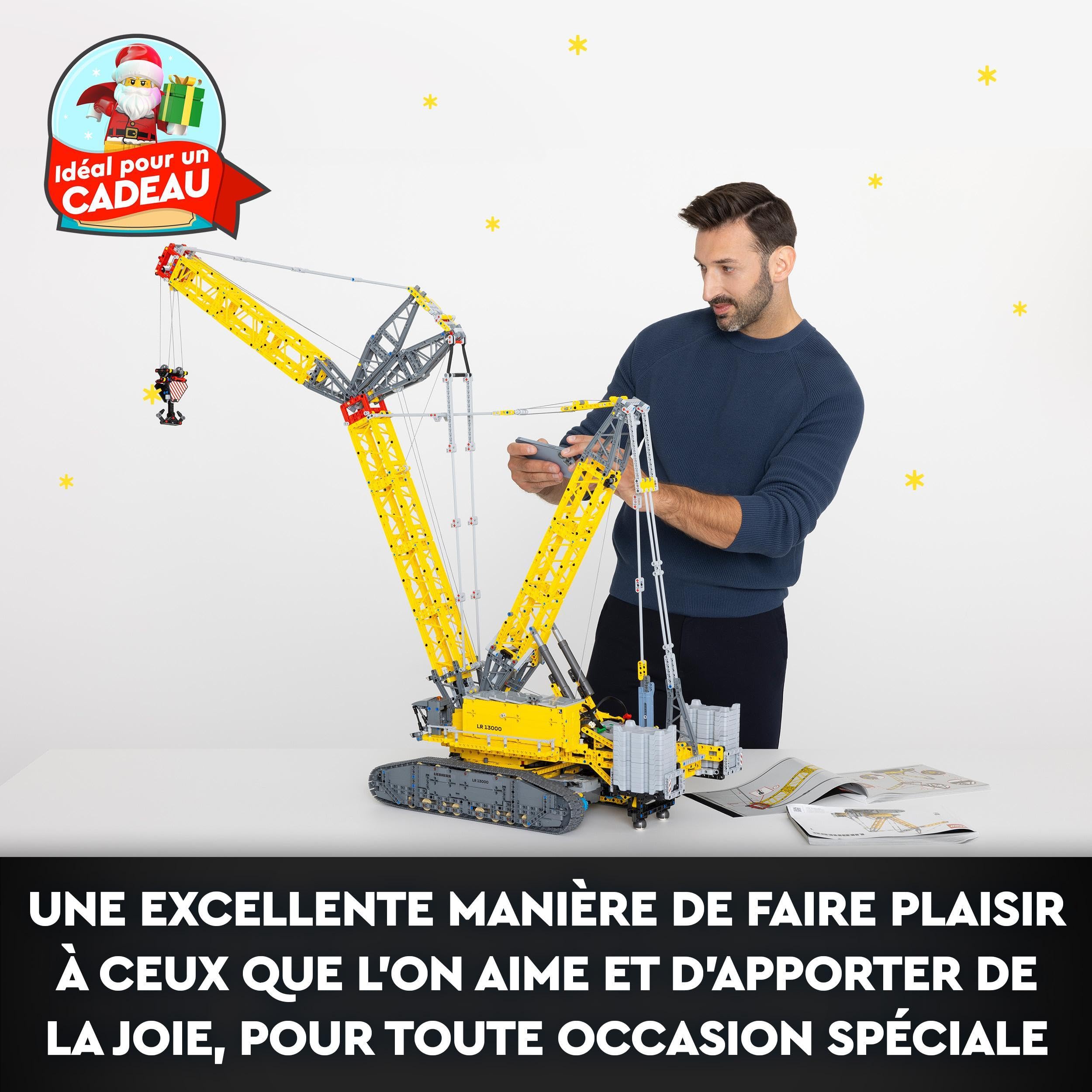 LEGO Technic Liebherr LR 13000 Crawler Crane - Remote Control Construction Vehicle with Control+ App, Winch System & Movable Boom - Ultimate Building Kit for Adults (42146) - Perfect for Engineering Enthusiasts & Collectors