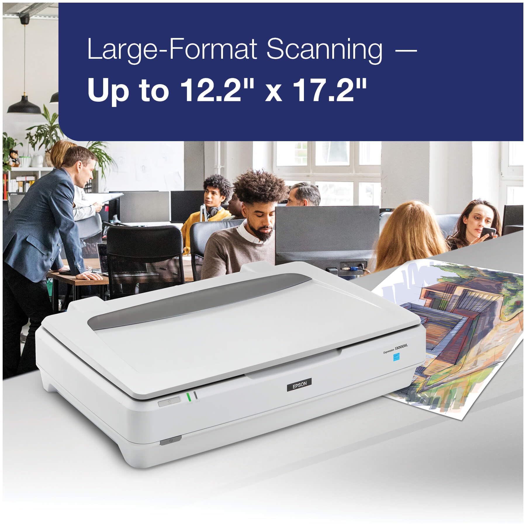 Epson Expression 13000XL High-Resolution Flatbed Scanner for Archival Photos & Graphics | Perfect for Professional Photography, Document Digitizing & Graphic Design