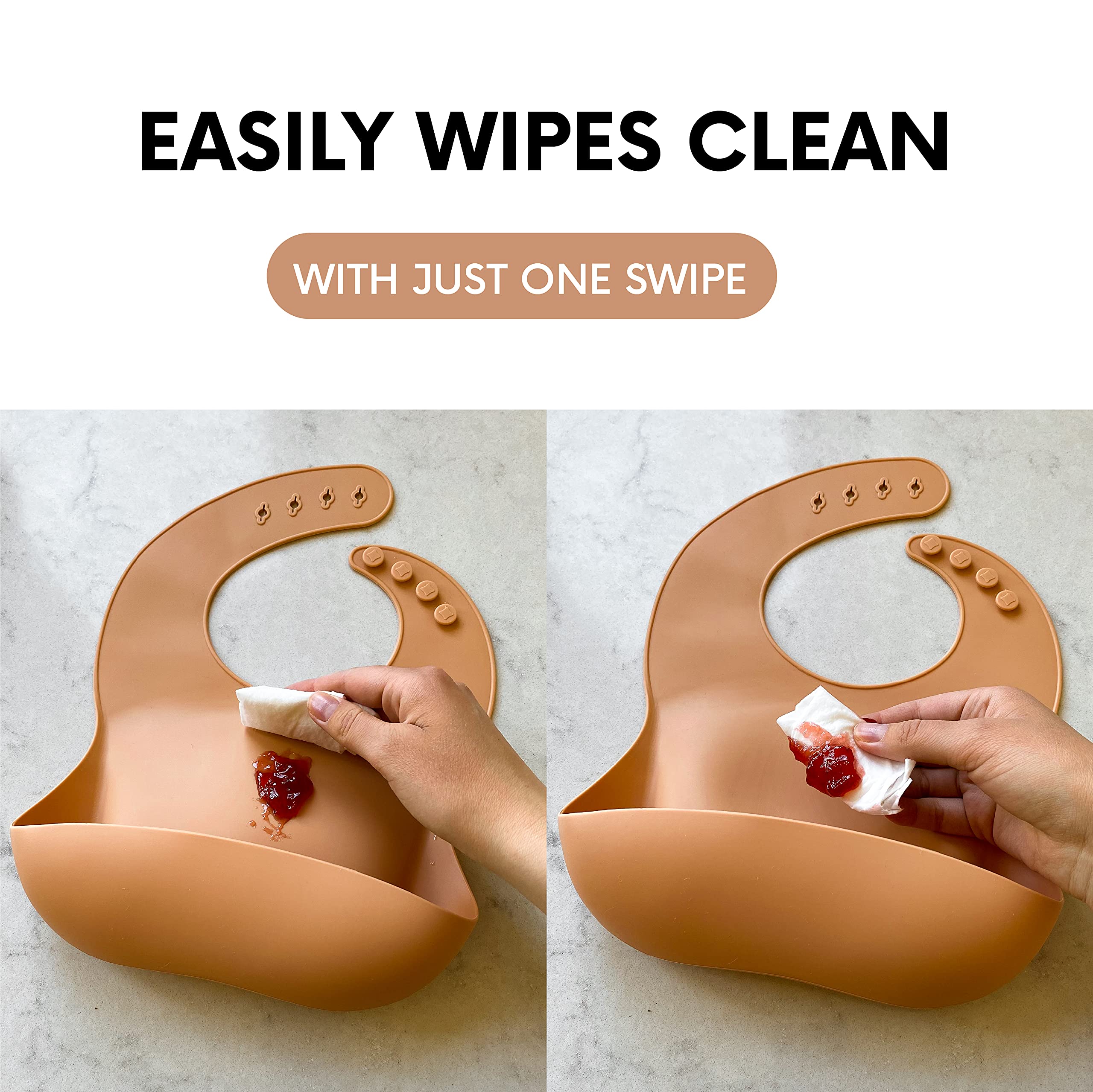 Eco-Friendly Silicone Baby Bibs - Super Soft, Waterproof & Easy to Clean - BPA Free, Anti-Bacterial, Durable for Infants & Toddlers - Perfect for Mealtime, Travel & Messy Play