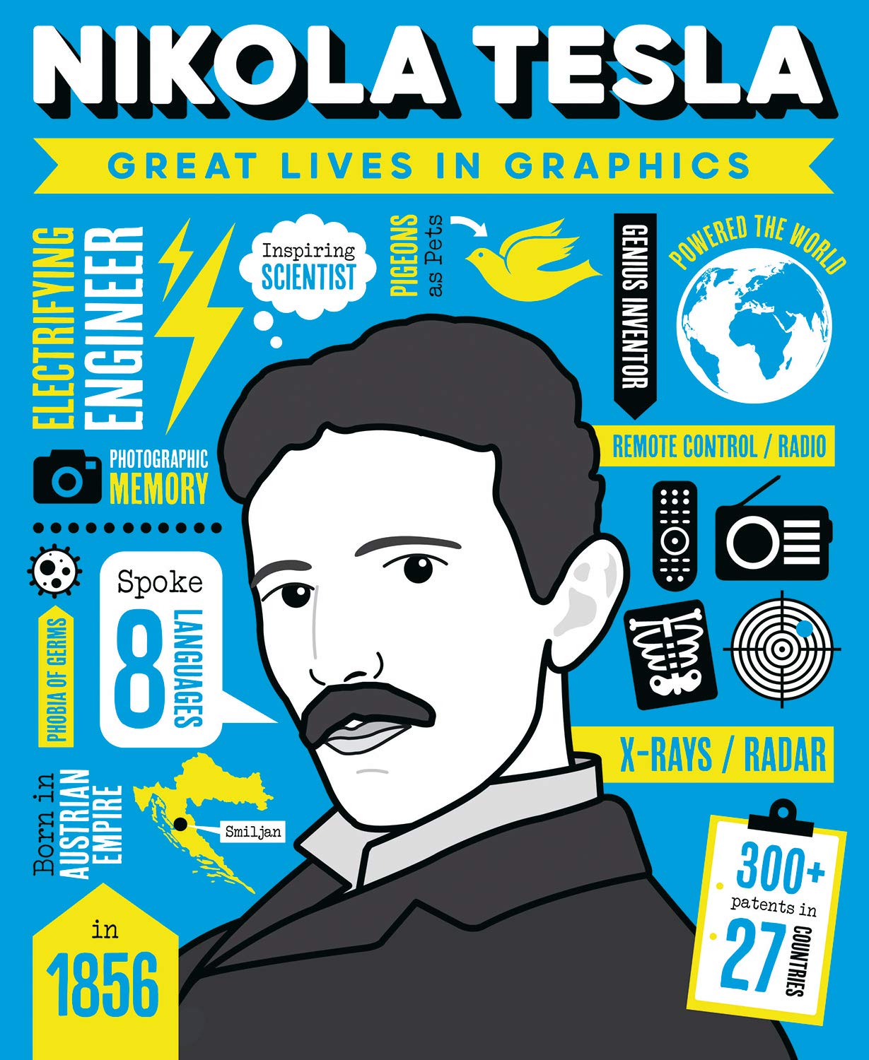 Great Lives in Graphics: Nikola Tesla - Illustrated Biography Book for Kids & Adults | STEM Learning, Science History, Educational Gift for Classroom & Home Reading