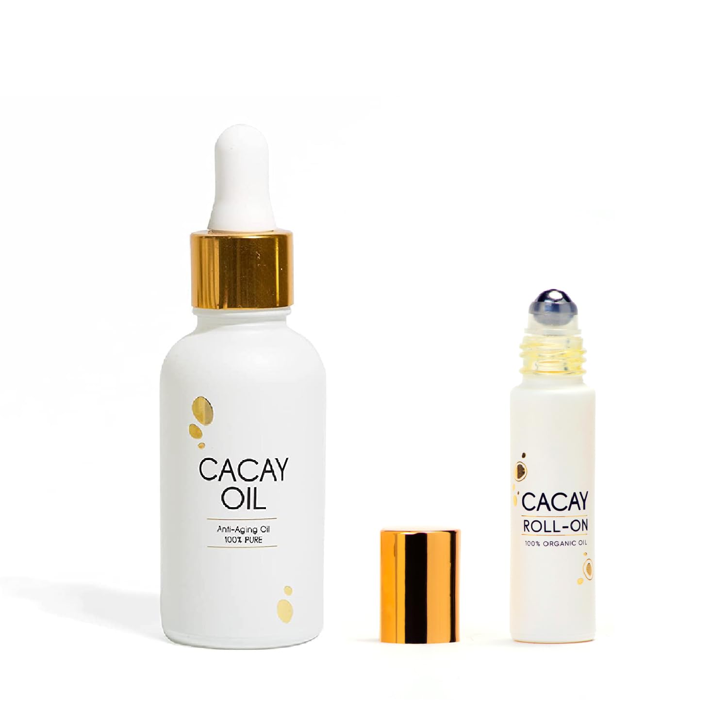 Organic Cacay Oil & Retinol Roll-On Serum for Face, Skin & Hair - Vitamin E Enriched, Antioxidant-Rich Facial Oil for Acne Scars, Hair Growth & Lip Care - Perfect for Nighttime Skincare & Anti-Aging Routine