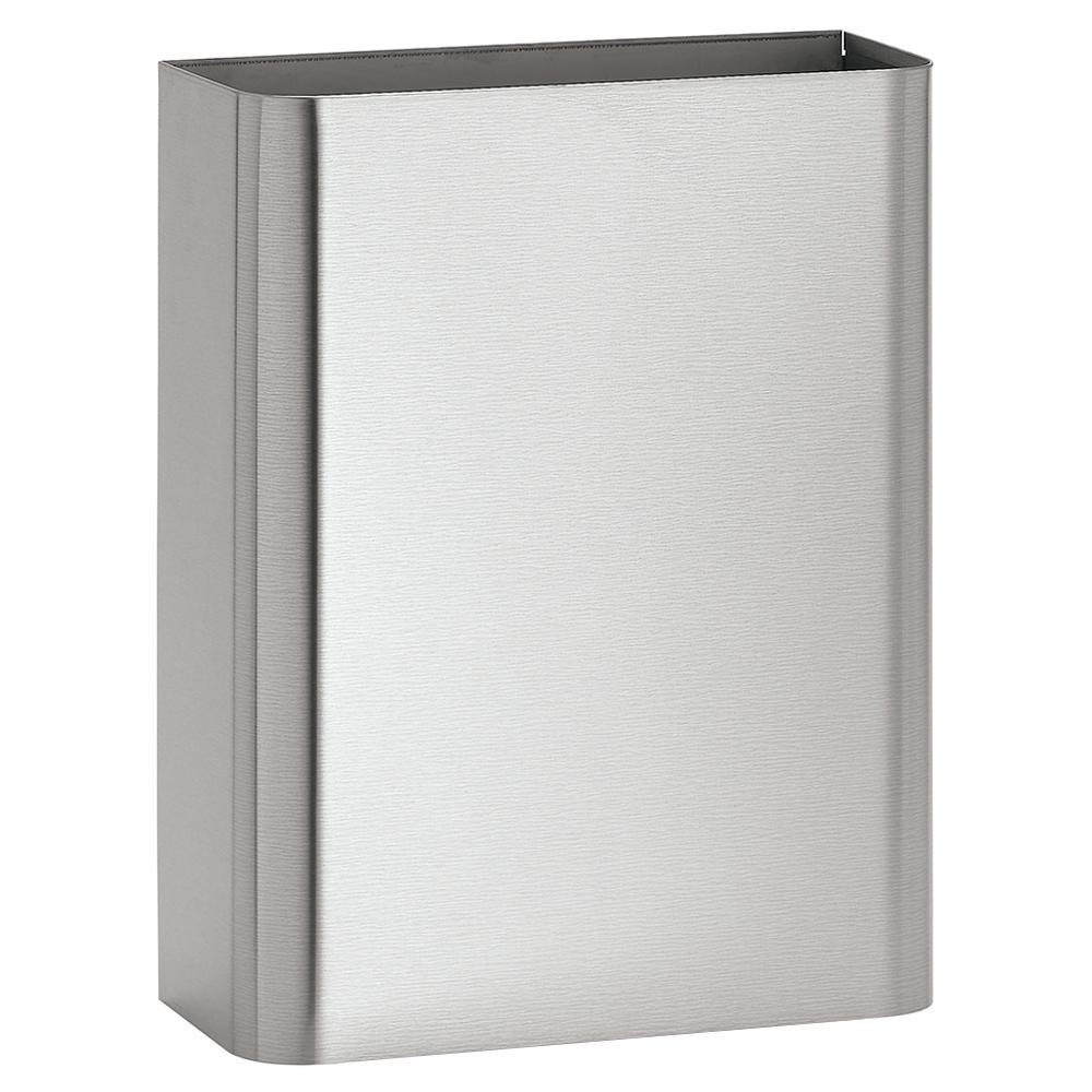 Bradley 357 3500 6.5 Gallon Waste Receptacle with Hinged Cover - Surface Mounted Satin Finish | Ideal for Commercial Restrooms, Office Buildings & Healthcare Facilities