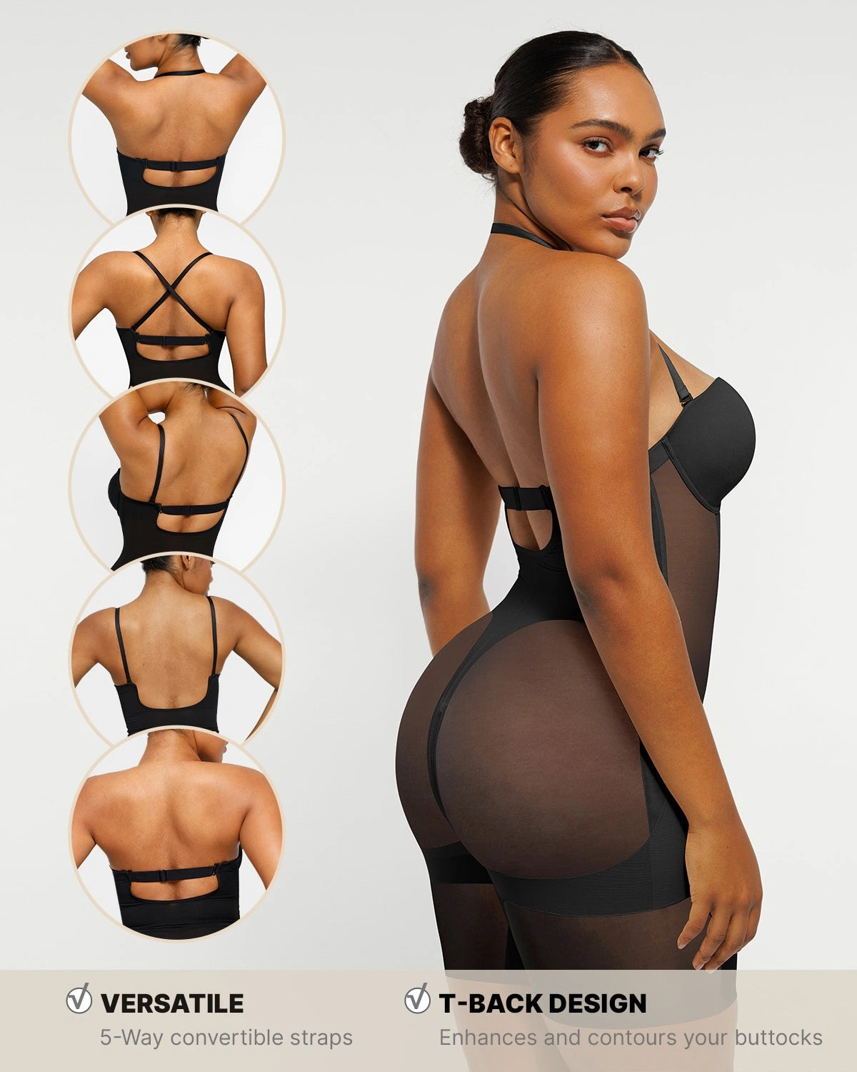 AirSlim® Deep Plunge Butt Lifting Bodysuit - Shapewear for Women, Tummy Control & Booty Enhancement | Perfect for Parties, Date Nights & Special Occasions