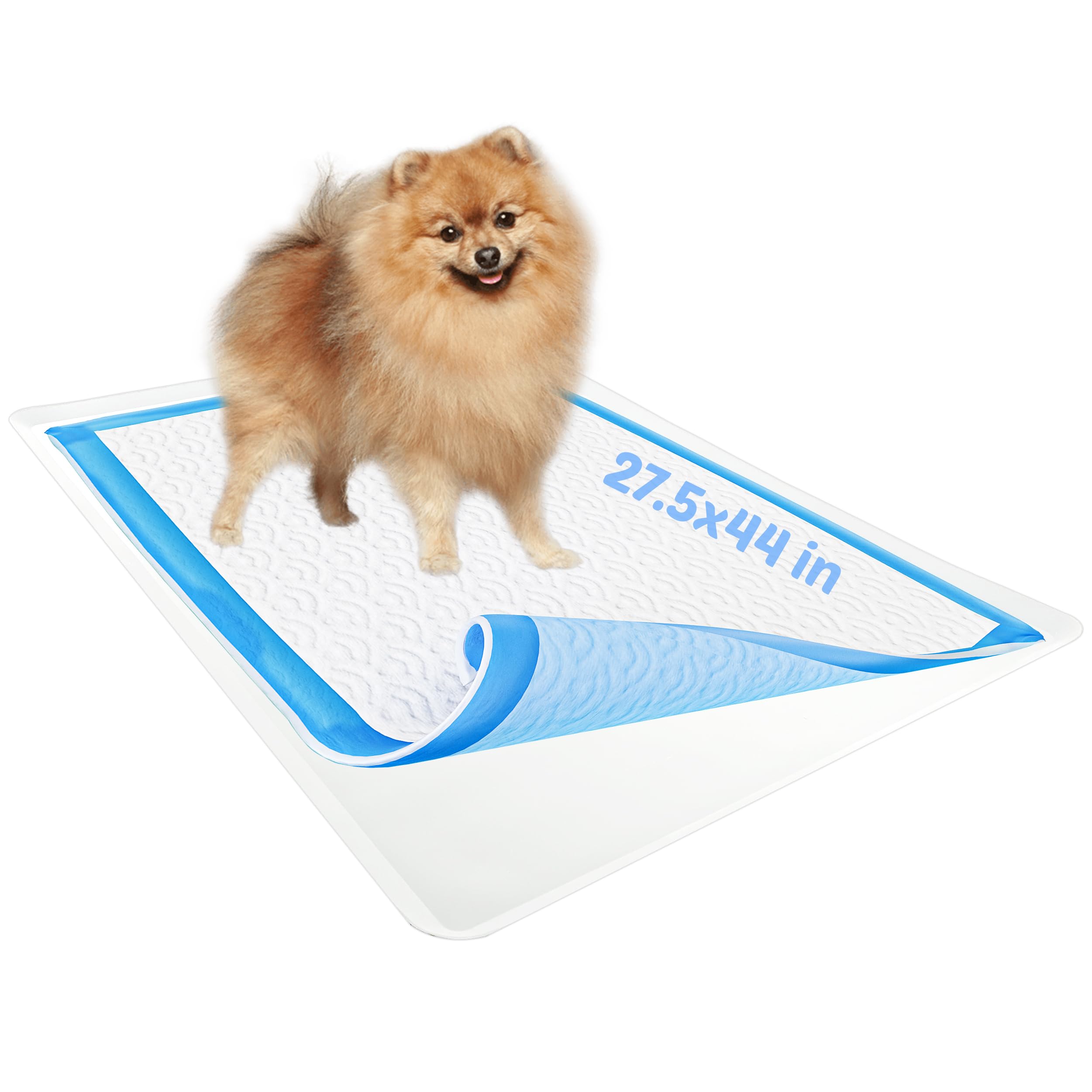Skywin Dog Pad Holder Tray for 27.5 x 44 Inches Training Pads - White, Easy to Clean & Store, Non-Slip Silicone Wee Wee Pad Holder, No Spill Pee Pad Tray for Dogs - Perfect for Indoor Potty Training, Kennels & Small Spaces