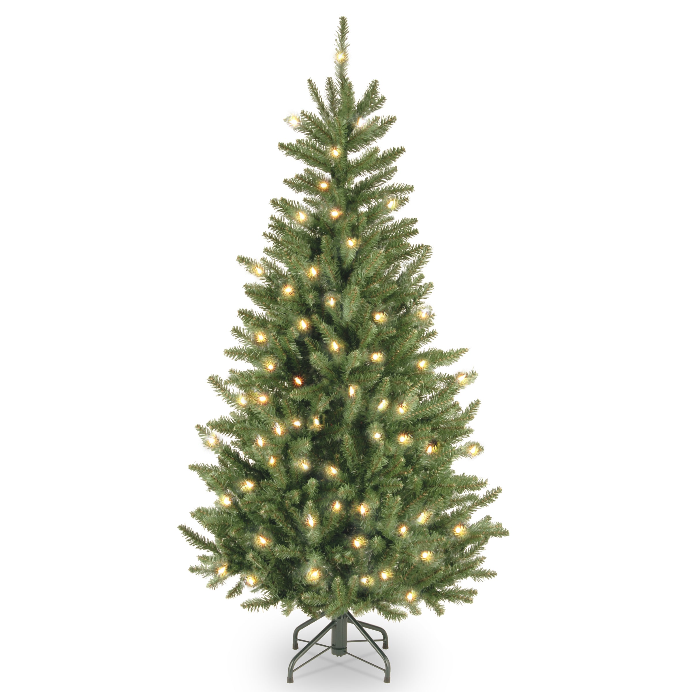 4.5 ft Pre-Lit Slim Fraser Fir Christmas Tree with Clear Lights - Perfect for Small Spaces, Apartments, and Holiday Decorations