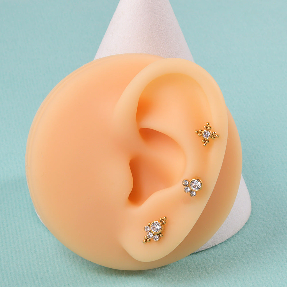20G Push Pin Earrings - Flat Back Labret Studs for Cartilage, Nose, Lip Piercing | Hypoallergenic Stainless Steel Jewelry | Perfect for Daily Wear, Parties & Gifts