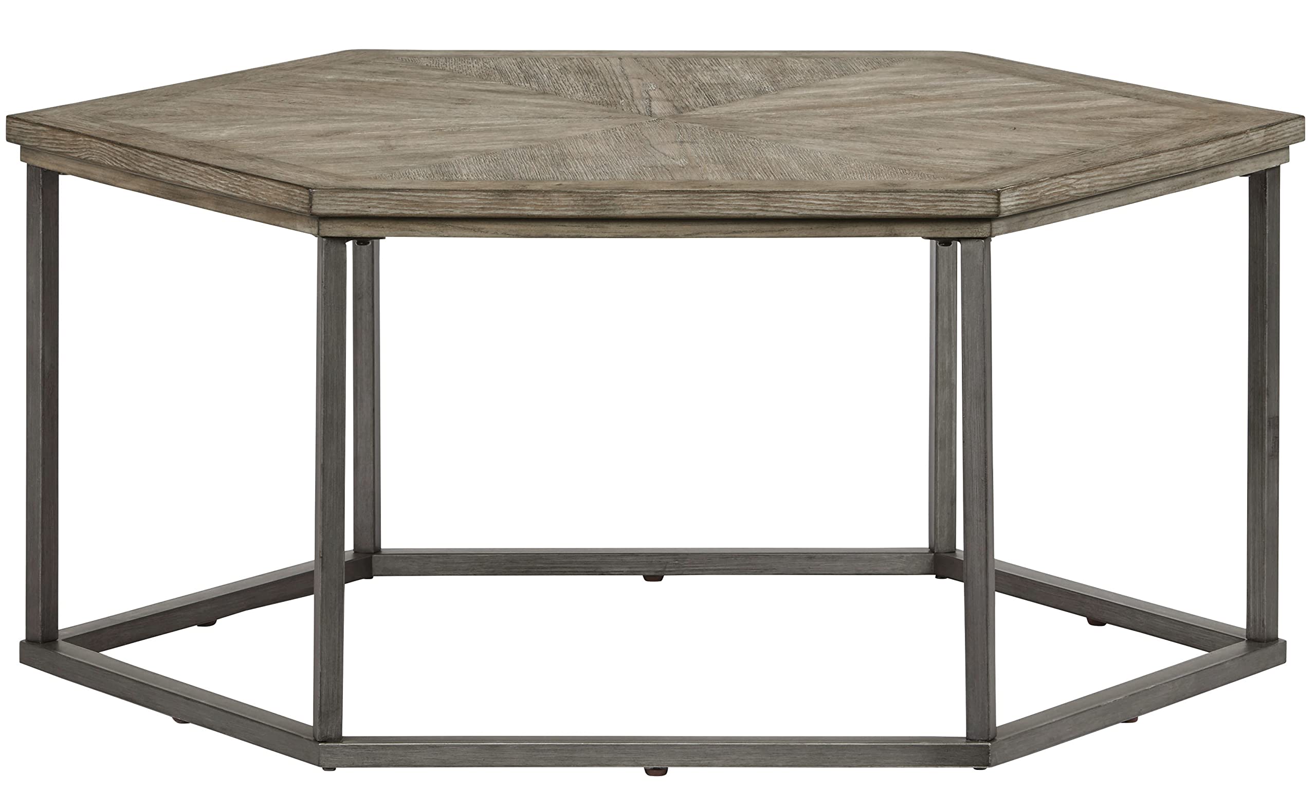 Progressive Adison Cove Hexagon Cocktail Table - Modern Ash Blonde Wood Coffee Table for Living Room, Perfect for Small Spaces & Home Decor