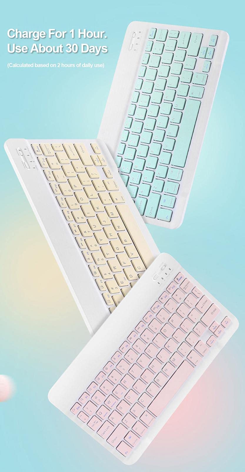 Bluetooth Keyboard Case for iPad Pro 9.7 - 7-Color Backlit with Pen Holder | Perfect for Work & Travel