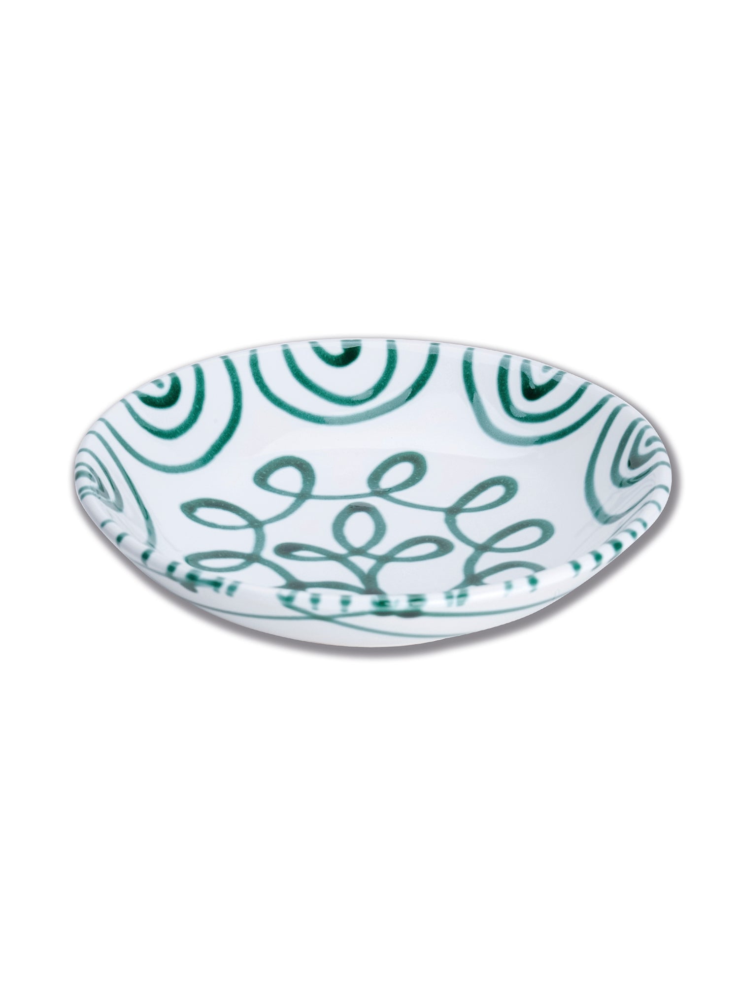 Eco-Friendly Green Swirl Ceramic Soup Bowl Set - Microwave & Dishwasher Safe - Perfect for Home Dining, Restaurants & Gifts