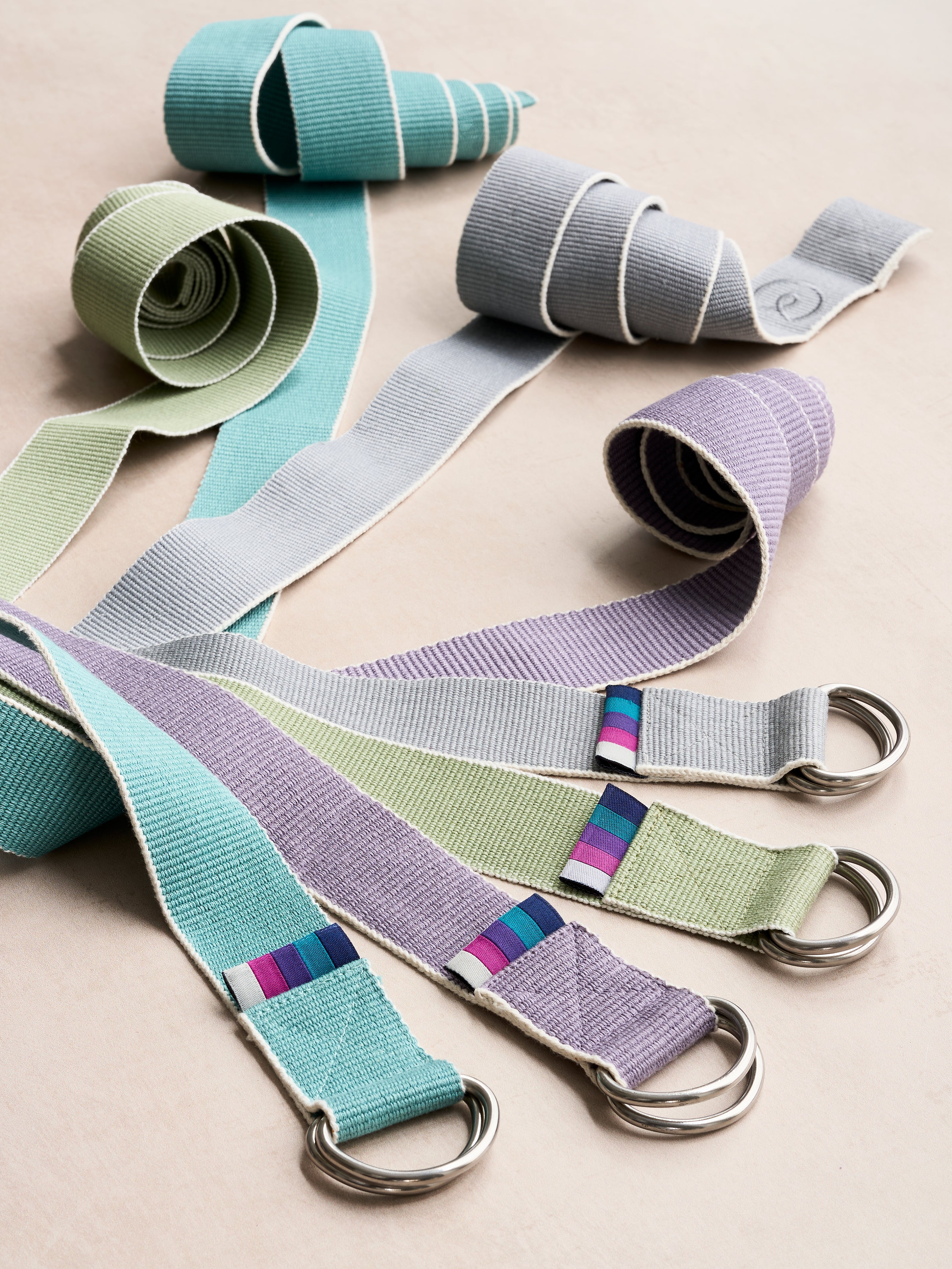 Yogamatters Organic Cotton Chambray D-Ring Yoga Belt - Pack of 20 - Premium Yoga Strap for Stretching, Flexibility & Posture Correction - Ideal for Yoga, Pilates & Fitness Training