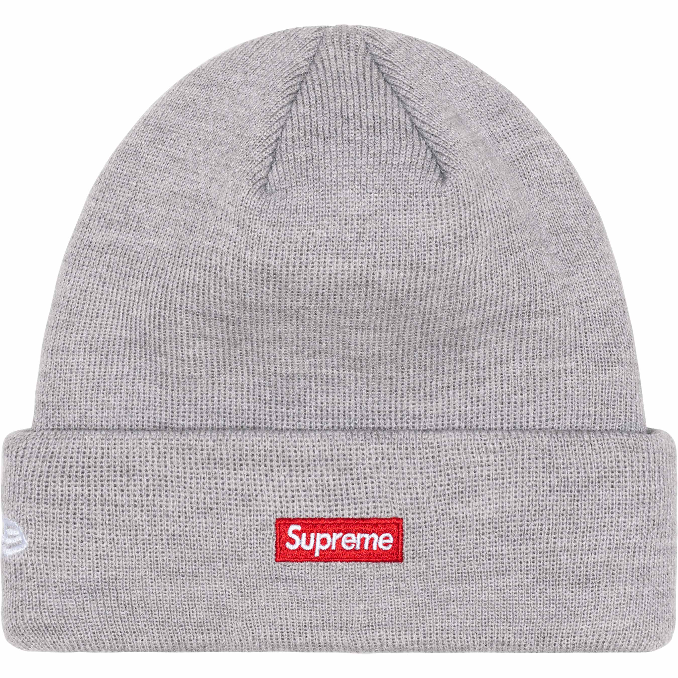 Supreme New Era® Beanie Hat for Men & Women - Soft Heather Grey Winter Skull Cap - Perfect for Cold Weather, Outdoor Sports & Streetwear Fashion