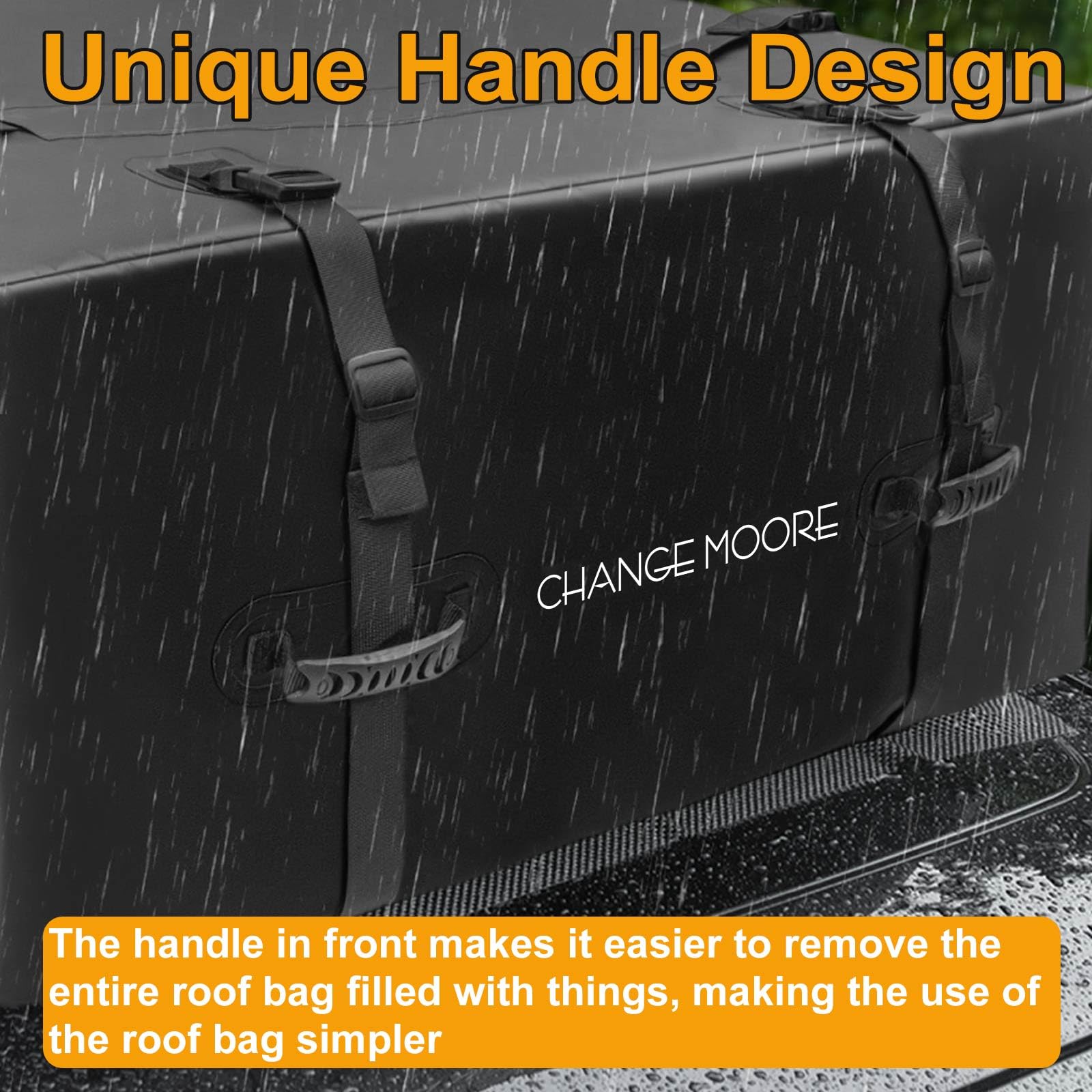 21 Cubic Feet Waterproof Rooftop Cargo Carrier Bag - 1000D Heavy Duty Car Roof Storage for SUVs, Trucks & All Vehicles (With/Without Rack) | Includes Anti-Slip Mat, 8 Door Hooks, Storage Bag & Luggage Lock | Perfect for Road Trips, Camping & Outdoor Adventures