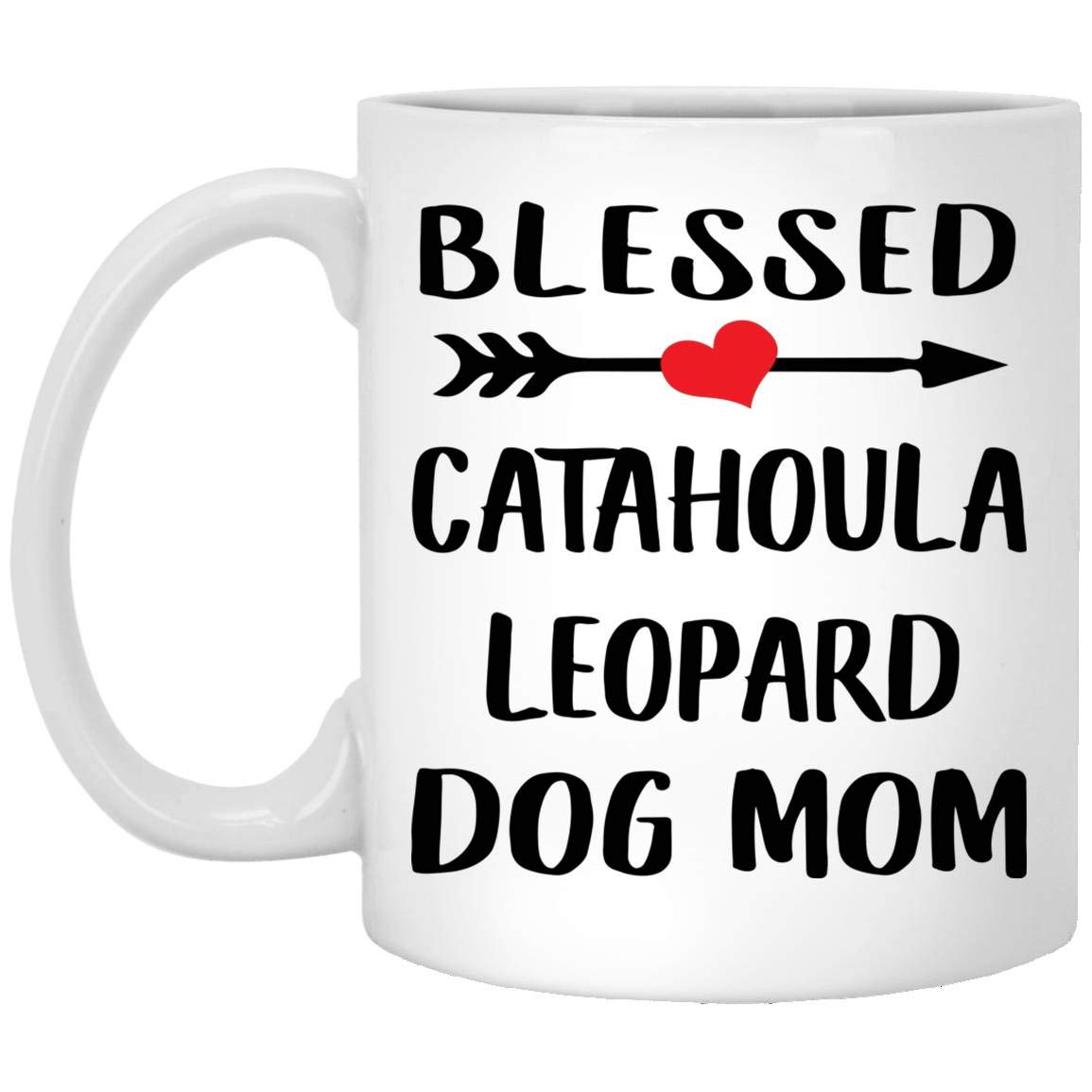 Blessed Catahoula Leopard Dog Mom Coffee Mug - Funny Dog Lover Gift for Women - 11oz White Ceramic Cup - Perfect Christmas 2024 Present for Pet Owners - Great for Coffee, Tea & Office Use