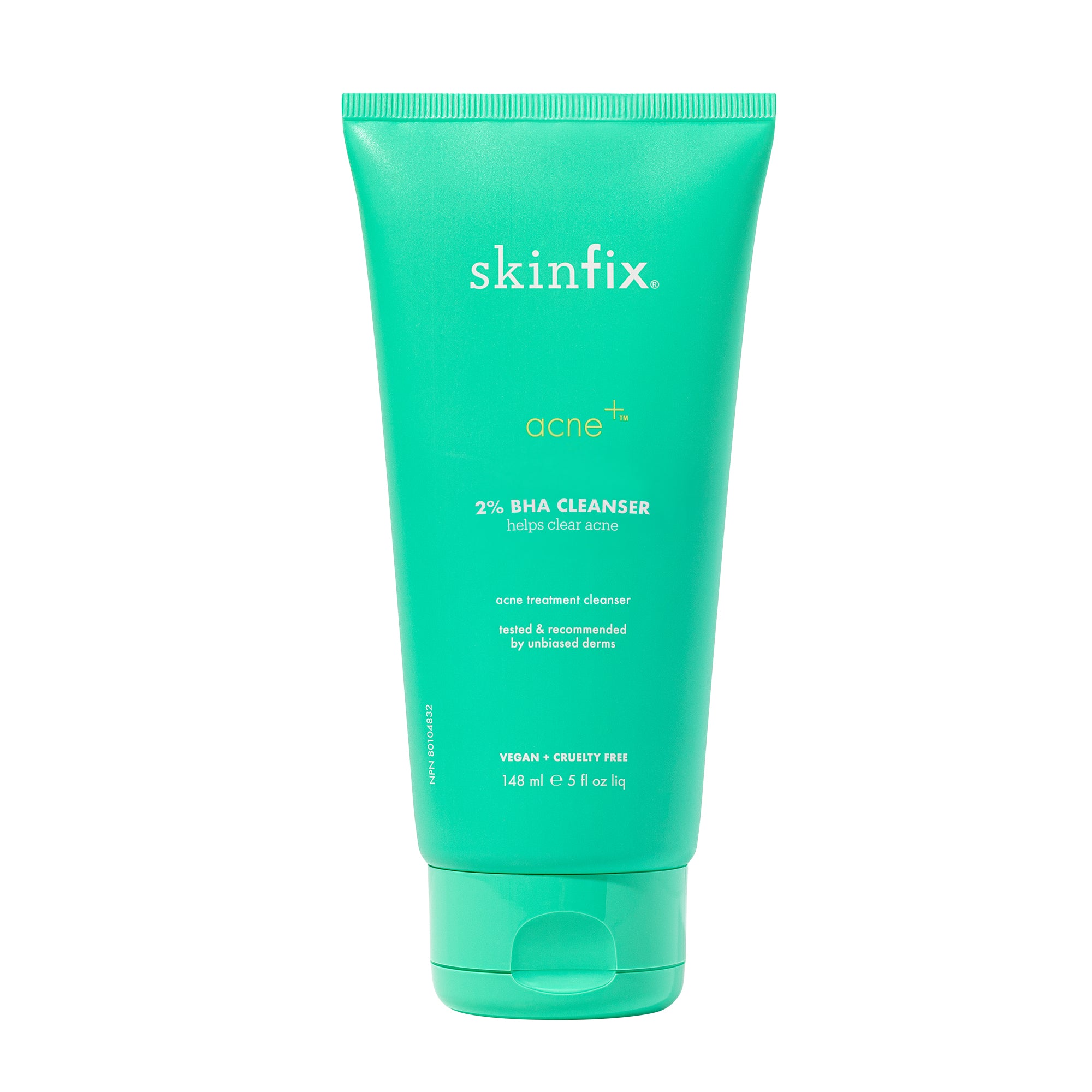 Acne+ 2% BHA Cleanser for Oily & Acne-Prone Skin - Gentle Exfoliating Face Wash for Clear Complexion | Perfect for Daily Skincare Routine & Breakout Prevention