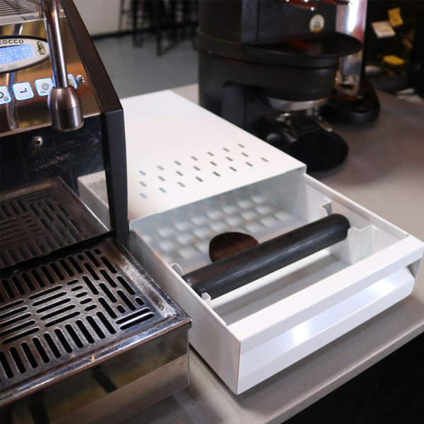 Premium Rhino Coffee Knock Drawer - Durable Stainless Steel Coffee Grounds Bin for Espresso Machines | Perfect for Home Baristas & Coffee Shops | Compact & Easy to Clean Coffee Accessory