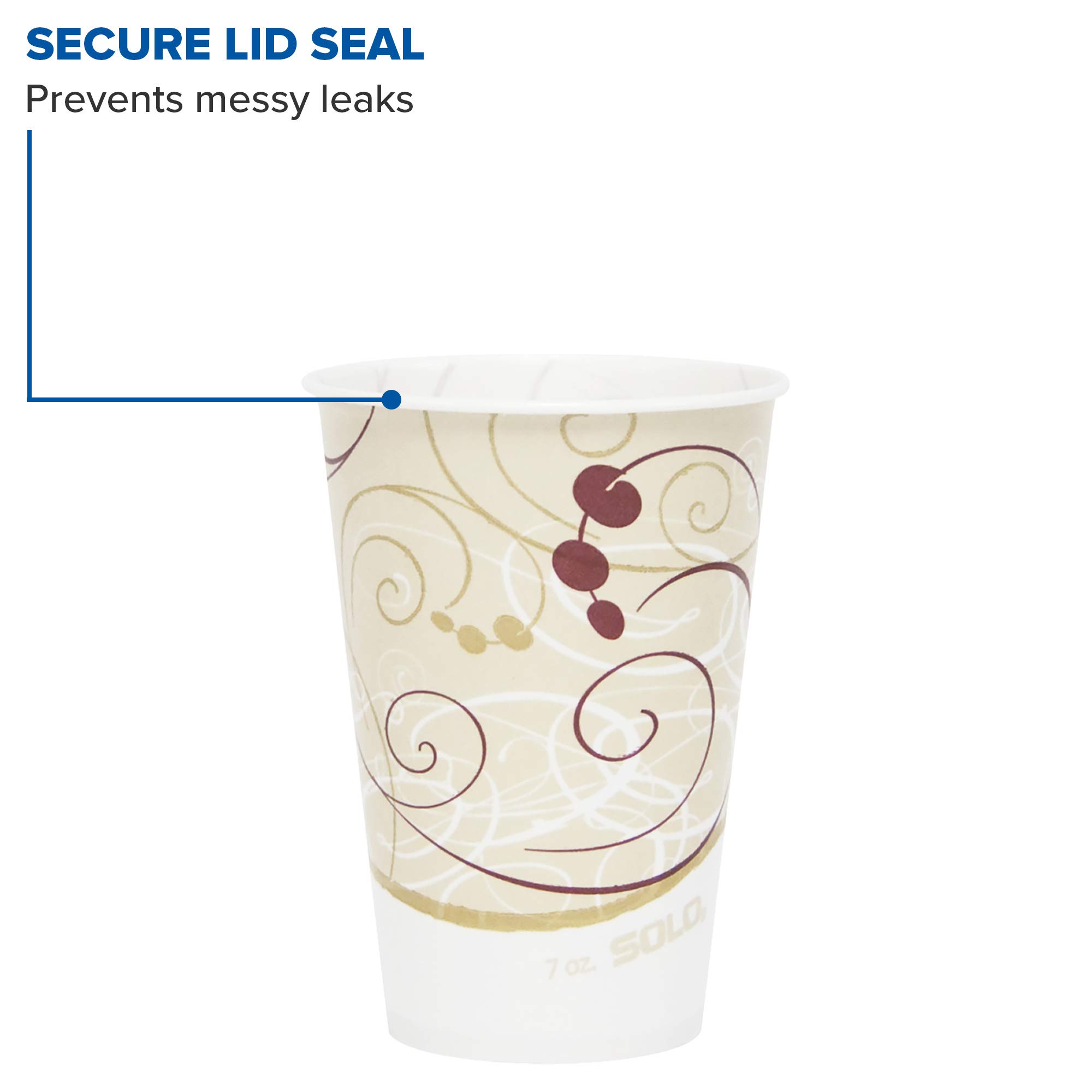 SOLO R7N-J8000 7 oz Waxed Paper Cold Cups - Case of 2000, Beige, 3.7