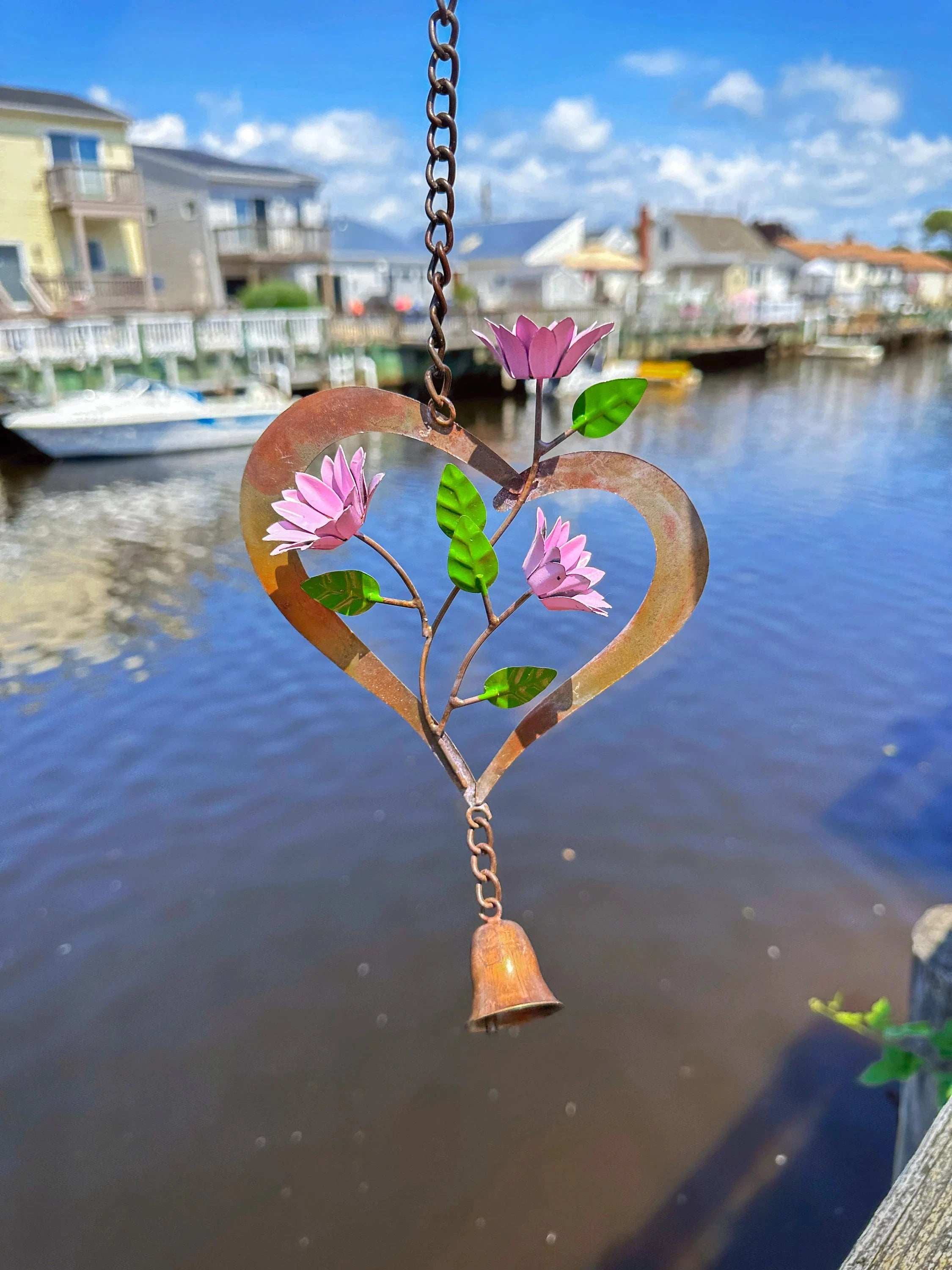 Heart-Shaped Floral Hanging Ornament - Elegant Home Decor for Wall, Window, Nursery & Wedding Decorations