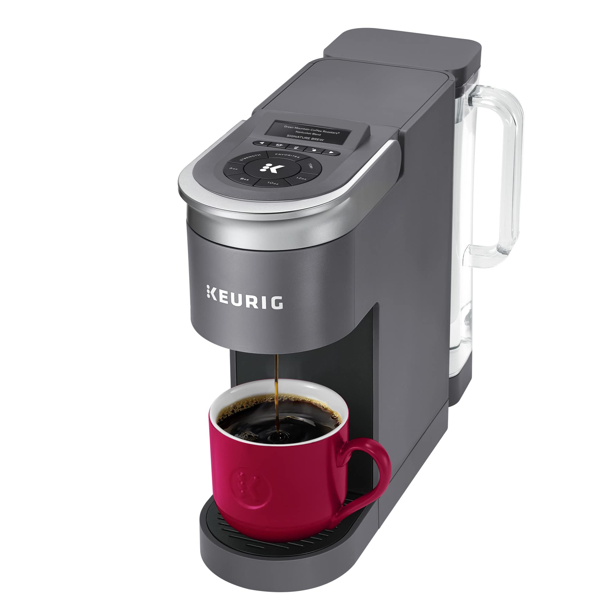Keurig K-Supreme SMART WiFi Coffee Maker - Single Serve with Alexa Compatibility, 4 Brew Sizes, 66oz Removable Water Reservoir - Perfect for Home, Office & Kitchen Use (Gray)