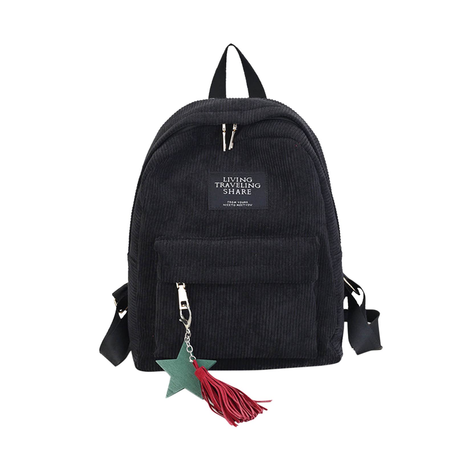 Vintage Corduroy Backpack for School Girls & Teens - Travel & Daily Use