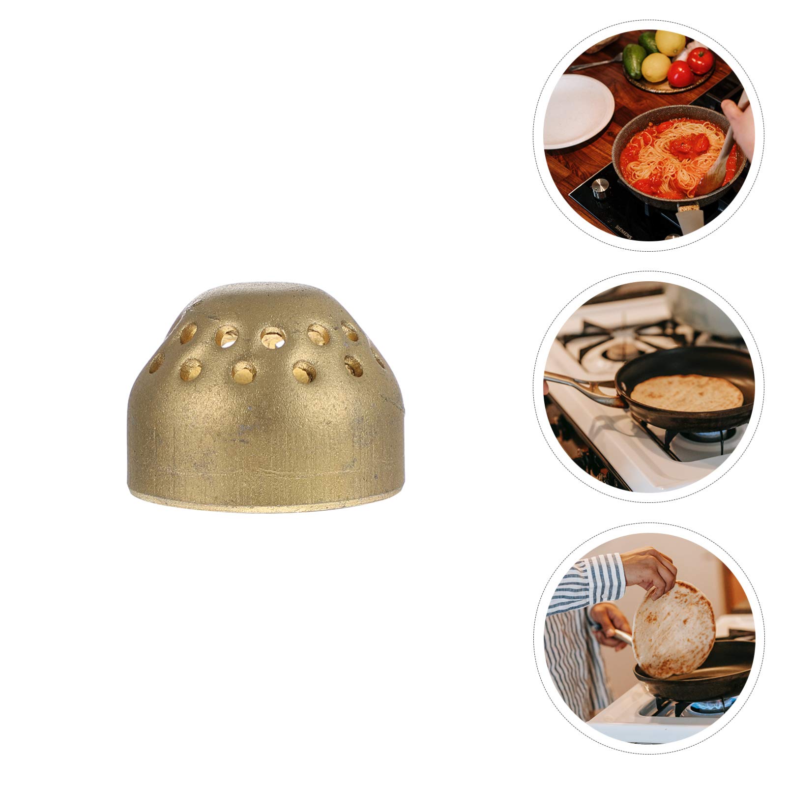 10pcs Hemoton Gas Stove Burner Liners & Wok Stands - Durable Copper Alloy Gas Cooktop Covers & Support Frames for Wok Burners - Perfect for Asian Cooking, Outdoor Camping & Commercial Kitchen Use