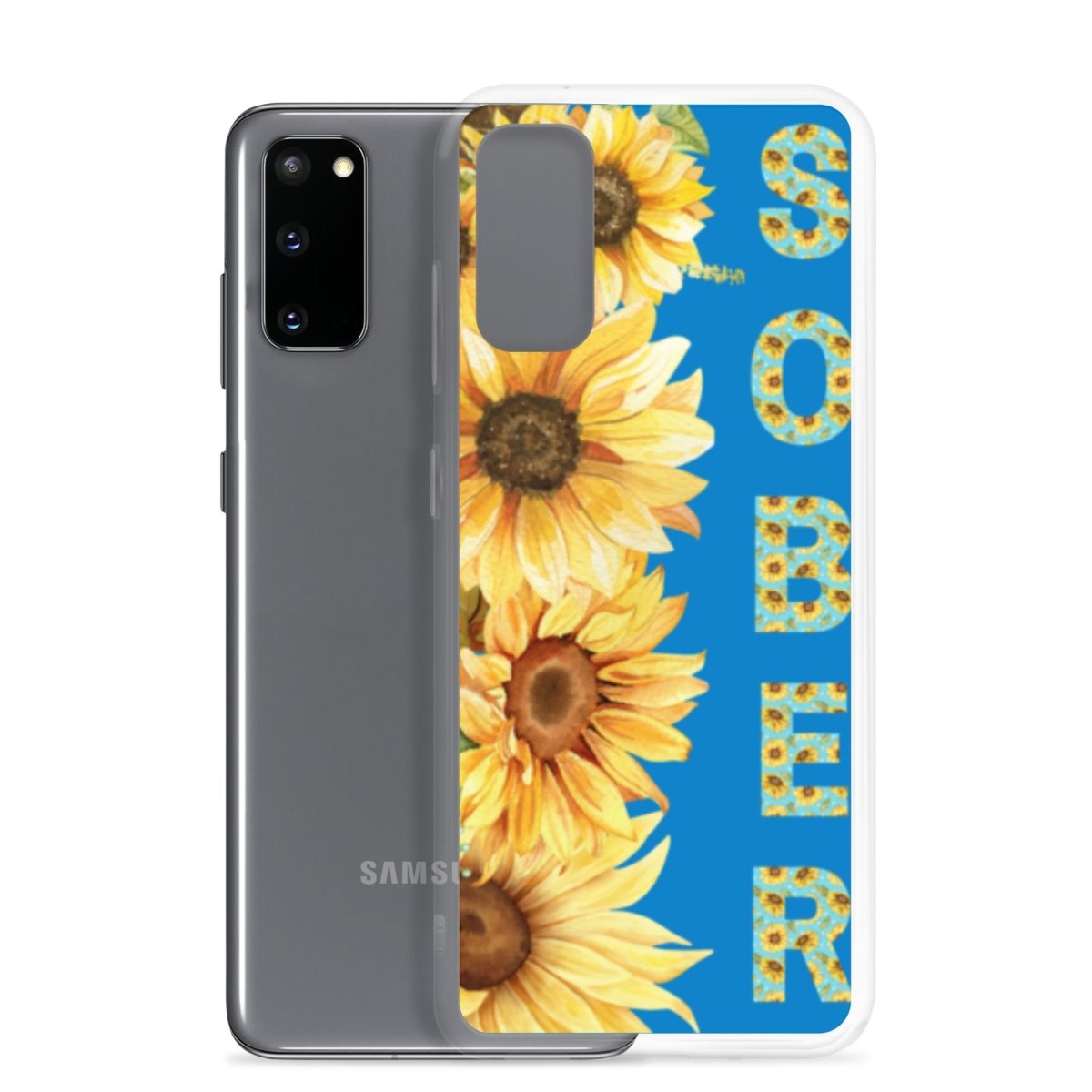 SOBER Sunflower Samsung Phone Case - Elegant Chinoiserie Floral Design Clear Protective Cover for Galaxy S21/S22/S23 - Perfect for Daily Use & Gift Giving