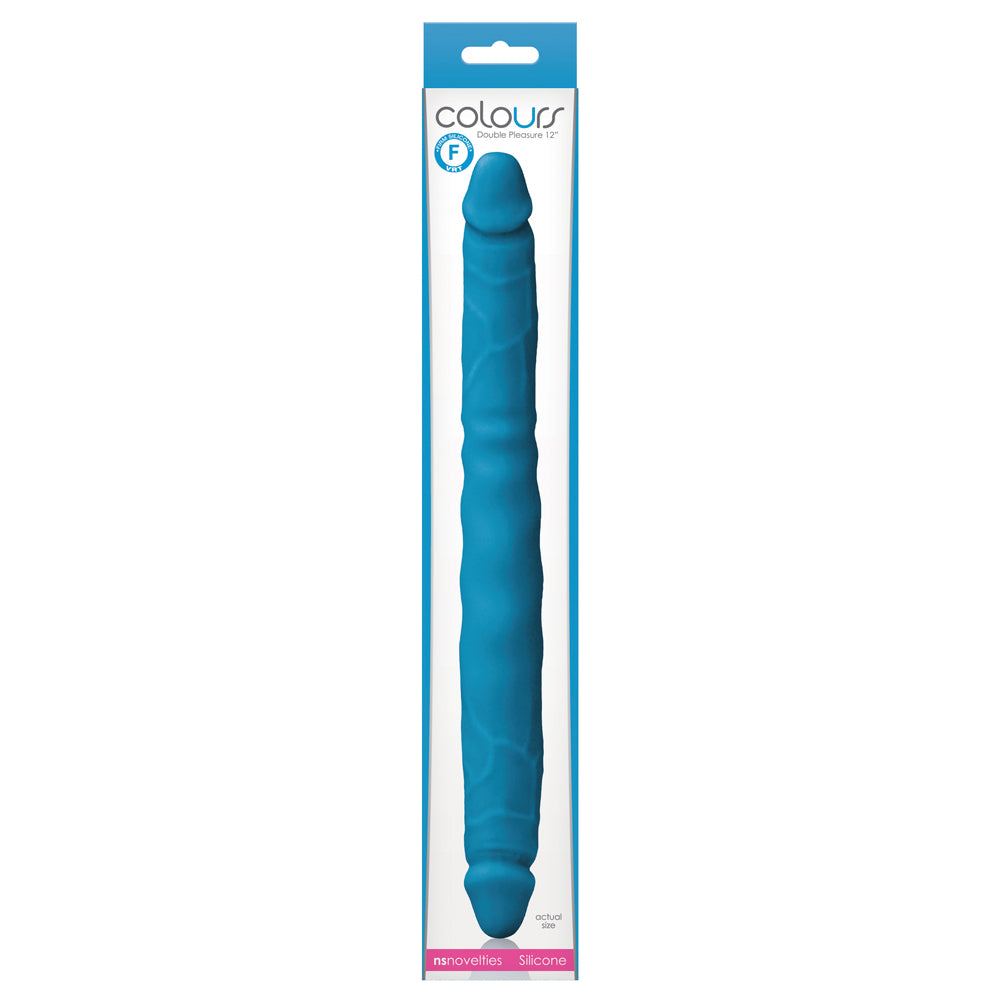 12-Inch Double Ended Dildo for Couples - Colours Dual Pleasure Vibrating Silicone Toy - Perfect for Partner Play & Solo Use