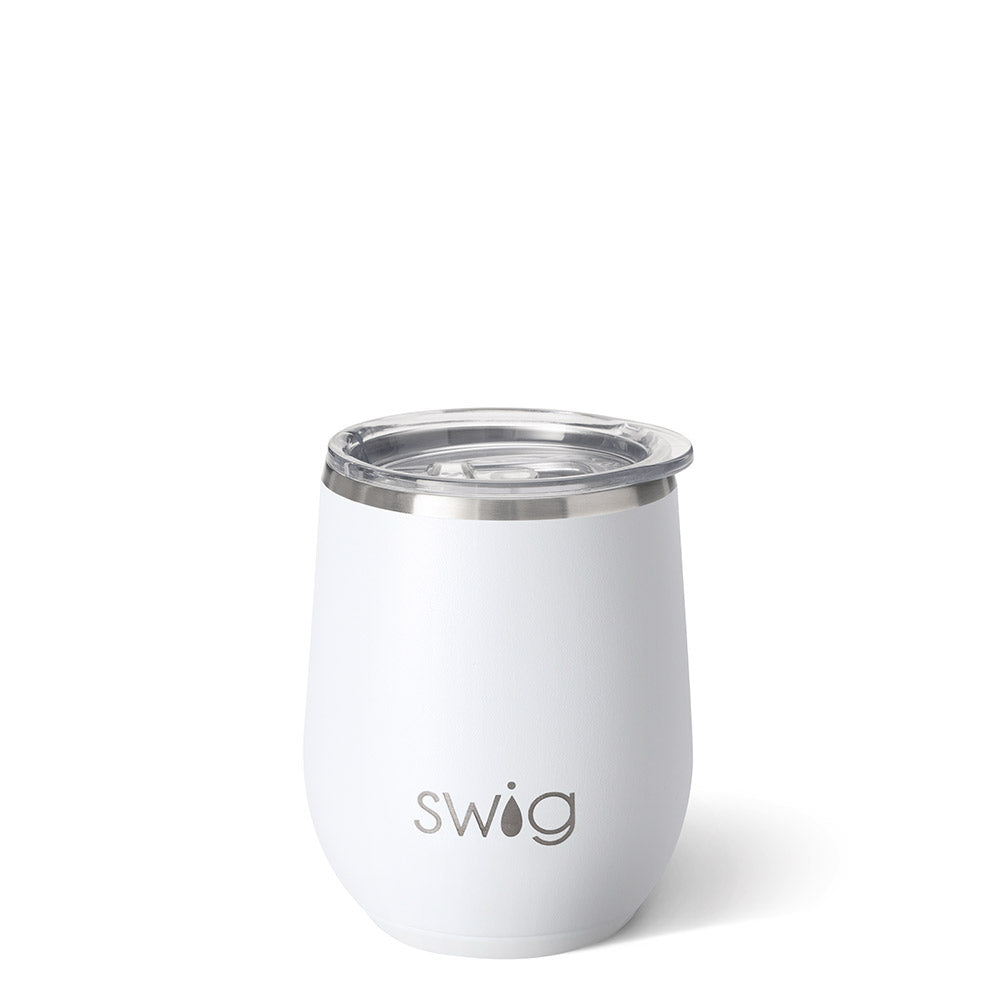 Premium 12oz White Stemless Wine Glasses - Set of 4, Shatterproof & Dishwasher Safe - Perfect for Parties, Weddings, and Home Entertaining