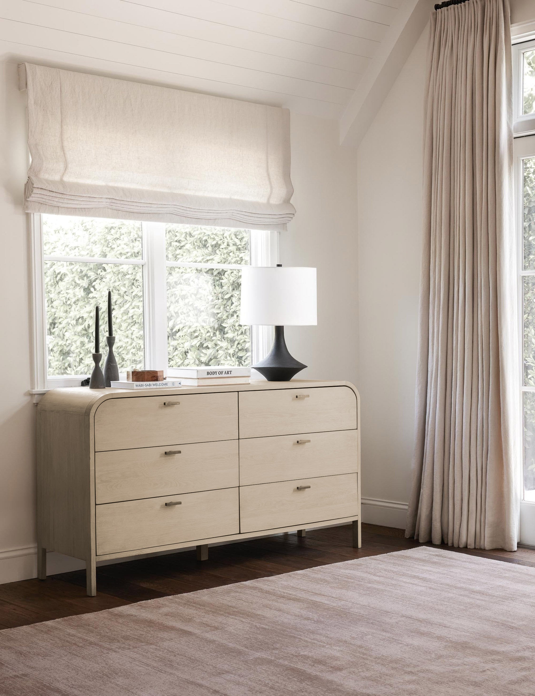 Brooke 6-Drawer Wooden Dresser for Bedroom - Solid Oak Chest of Drawers with Smooth Gliding Drawers for Clothes Storage | Perfect for Master Bedroom, Guest Room & Nursery Organization