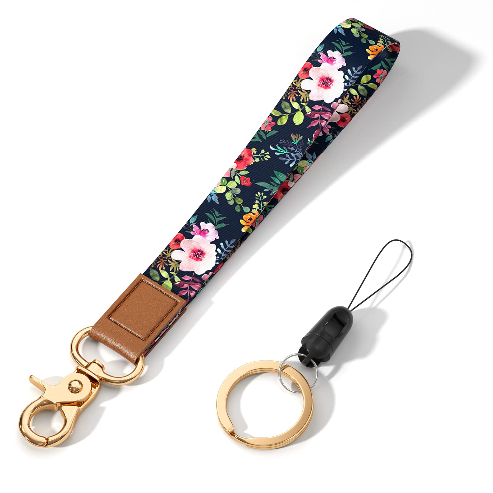 Cute Wrist Lanyard Keychain for Women & Men - Adjustable Wristlet Strap Holder for Car Keys, ID Badges, Cards, Wallet & Phone - Perfect for Work, Travel, Gym & Outdoor Activities