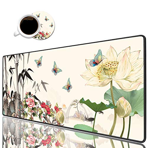 Watercolor Painting Lotus & Butterfly